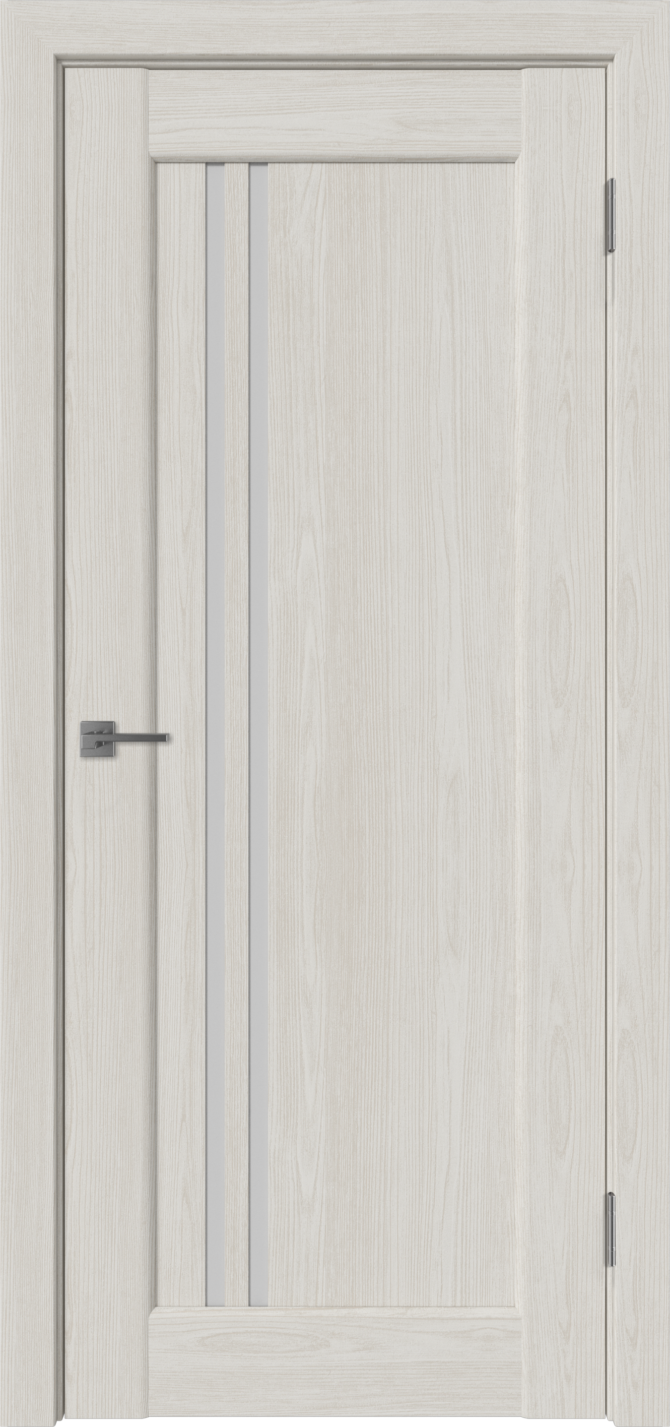 Изображение товара Дверь межкомнатная Дельта 1 остекленная ПВХ ламинация цвет нордик 60x200 см (с замком и петлями)