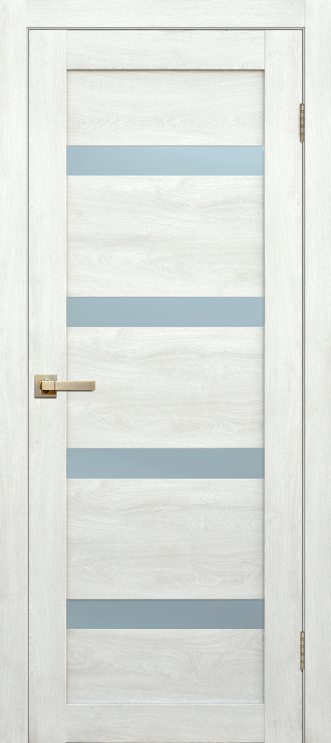 Изображение товара Дверь межкомнатная Лайн2 остекленная финиш-бумага ламинация цвет дуб тернер белый 60x200 см