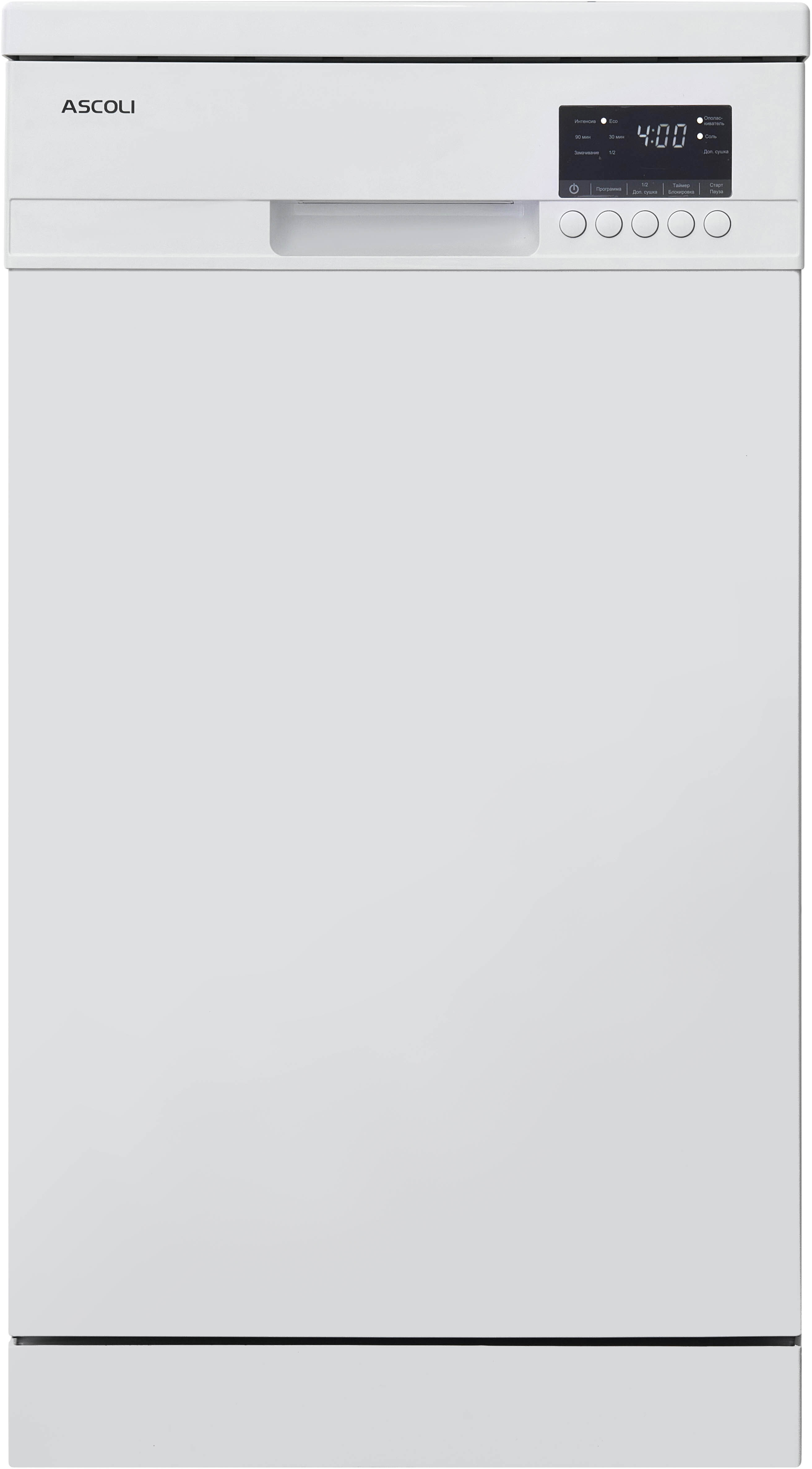 Изображение товара Посудомоечная машина Ascoli a45dwfsd930w 45 см 5 программ цвет белый