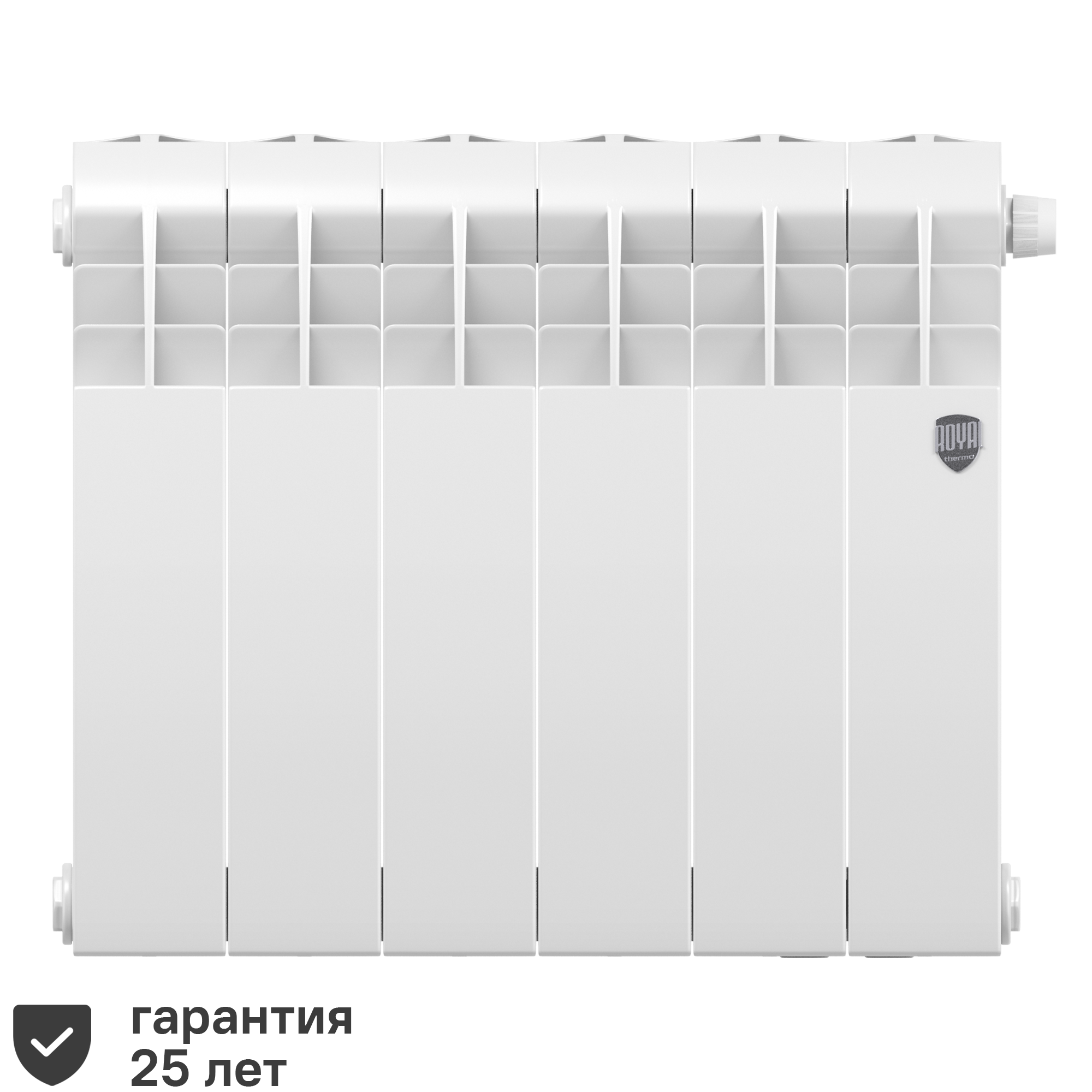 Изображение товара Радиатор секционный Royal Thermo Biliner RTBBTVR35006 6 секций с нижним подключением белый