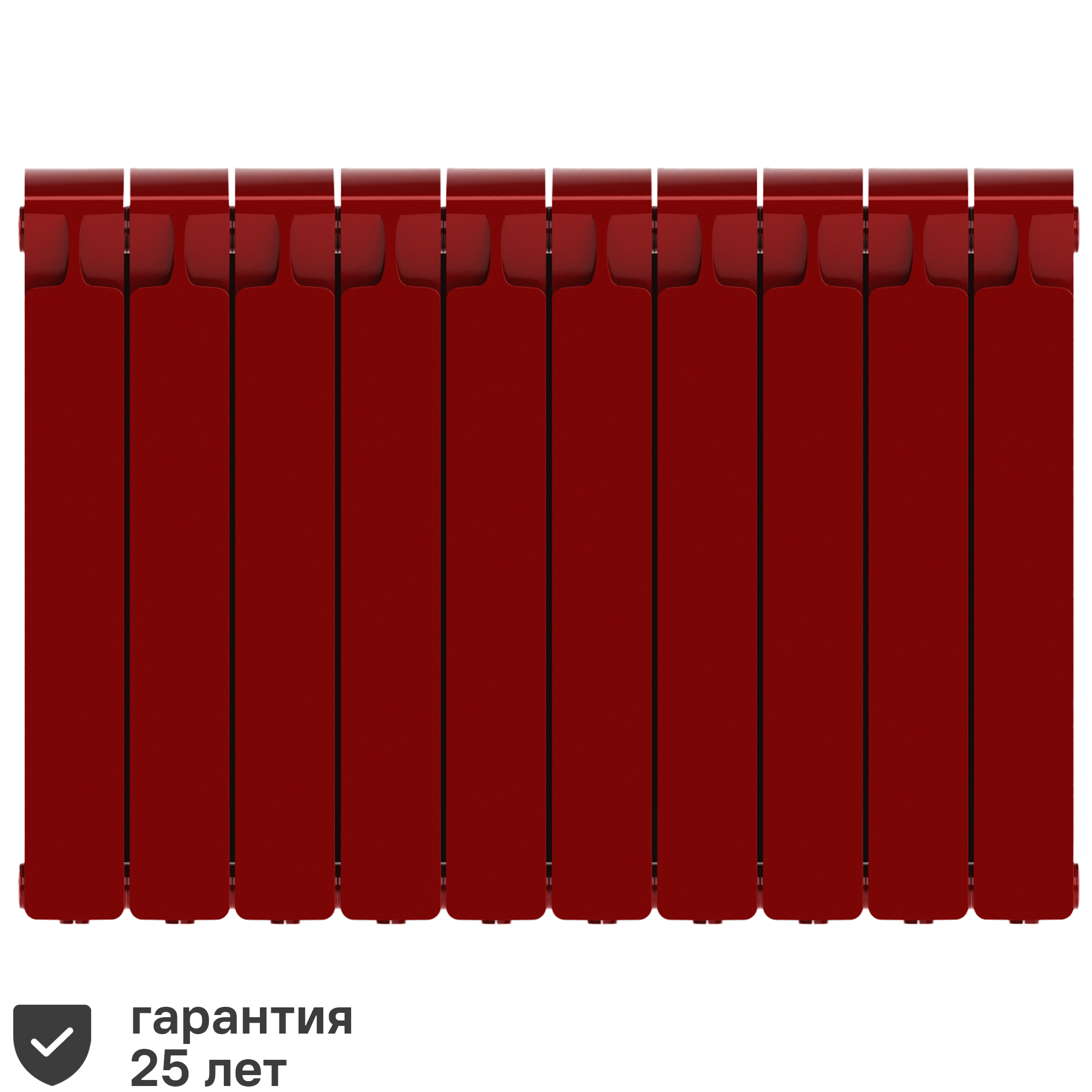 Изображение товара Радиатор секционный Rifar Monolit M50010RAL3011 10 секций боковое подключение биметалл бордо