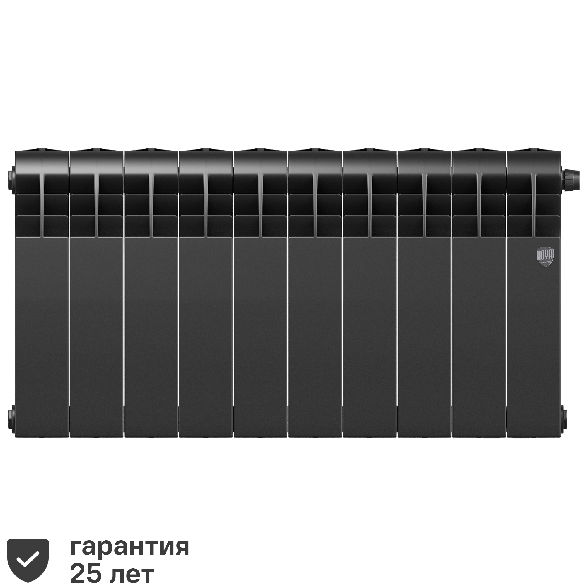 Изображение товара Радиатор секционный Royal Thermo Biliner RTBNSVR35010 10 секций биметалл черный