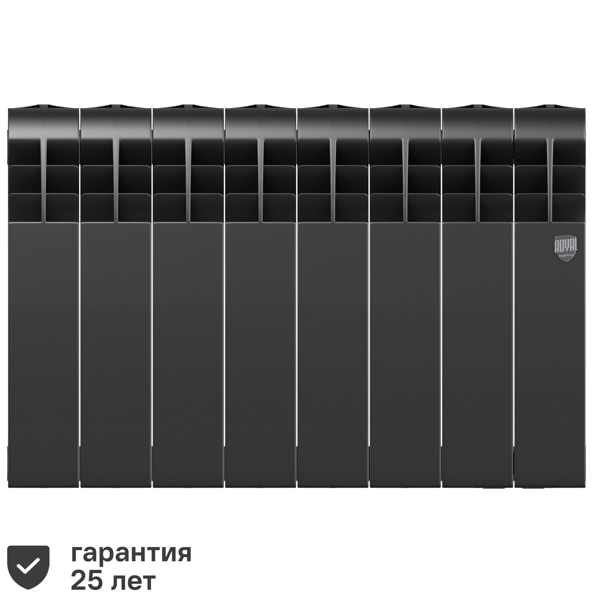 Изображение товара Радиатор секционный Royal Thermo Biliner 350/87 8 секций биметалл черный