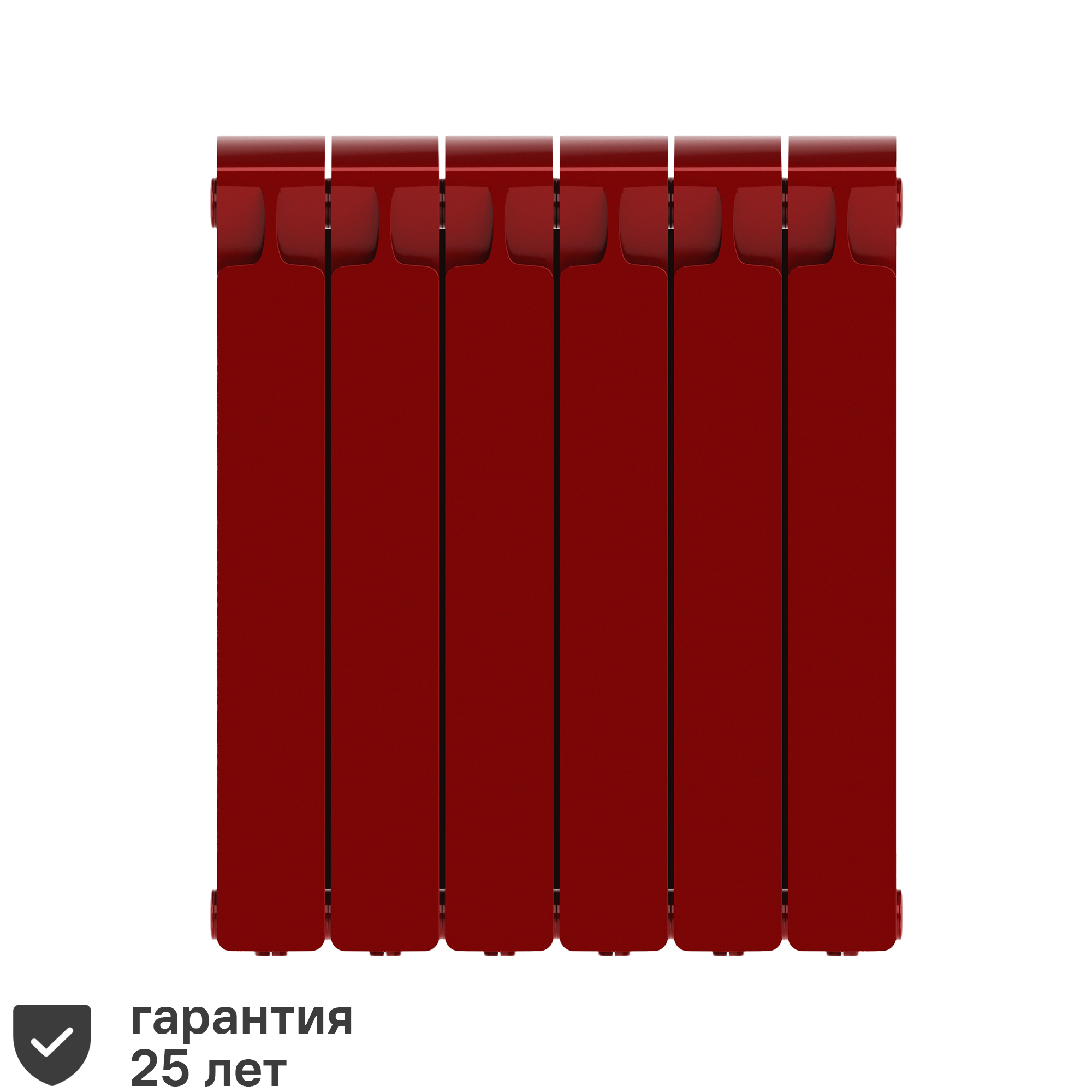 Изображение товара Радиатор секционный Rifar Monolit M50006RAL3011 6 секций бордо горизонтальный