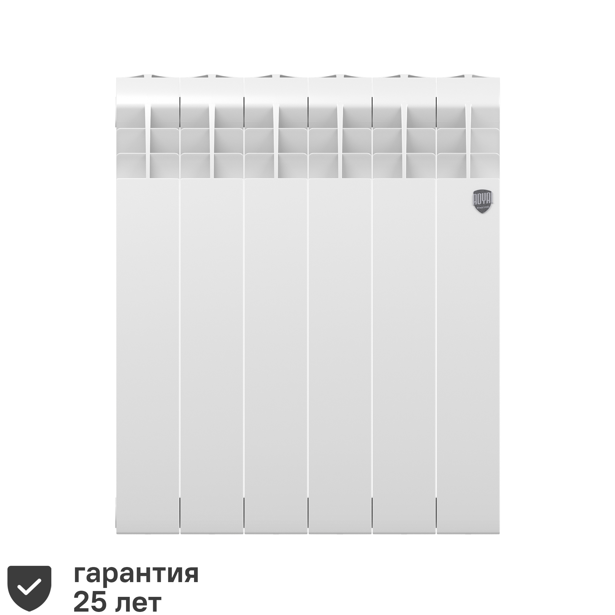 Изображение товара Радиатор секционный Royal Thermo Biliner 350/87 6 секций биметалл белый аэродинамический дизайн