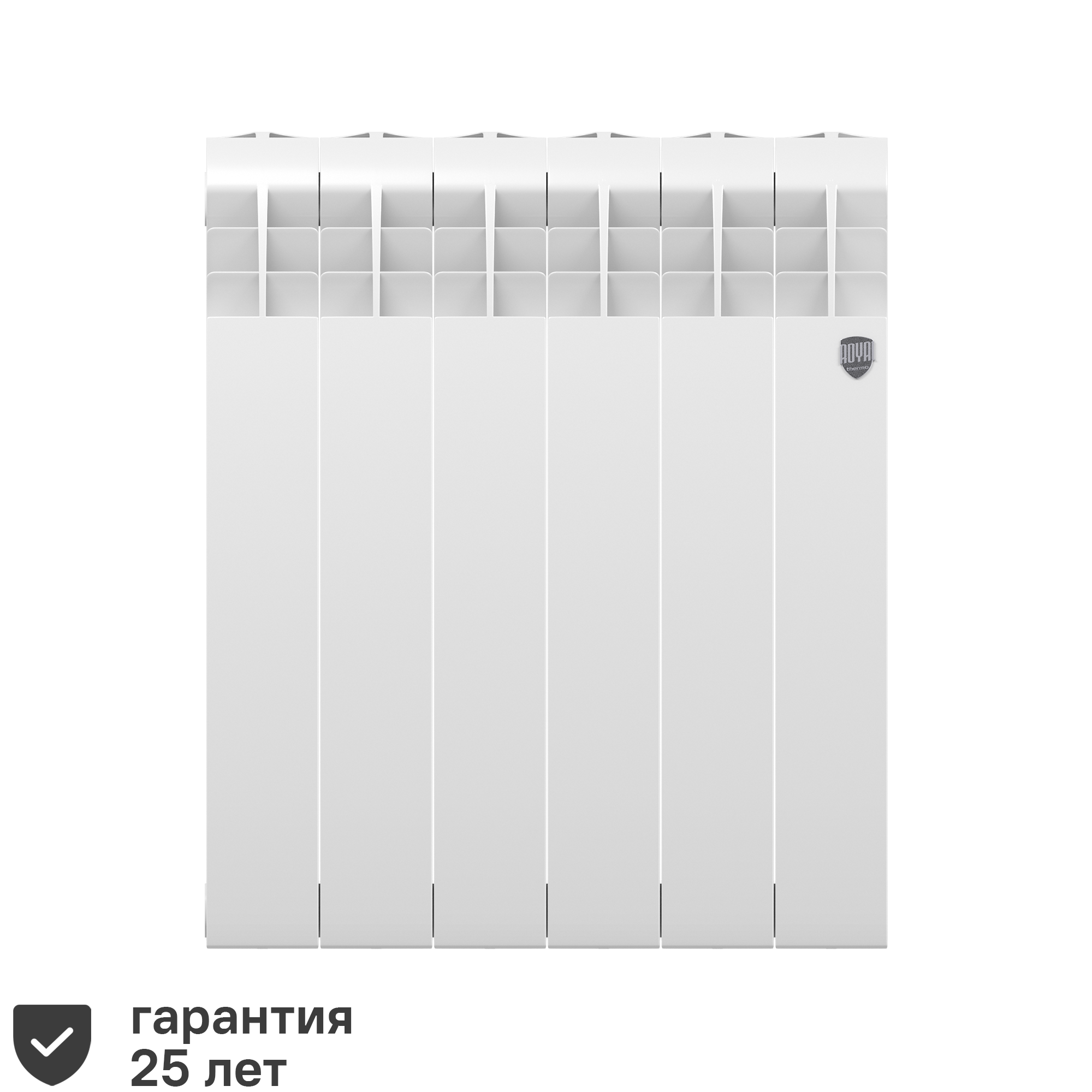 Радиатор секционный Royal Thermo Biliner 350/87 6 секций боковое подключение биметалл белый