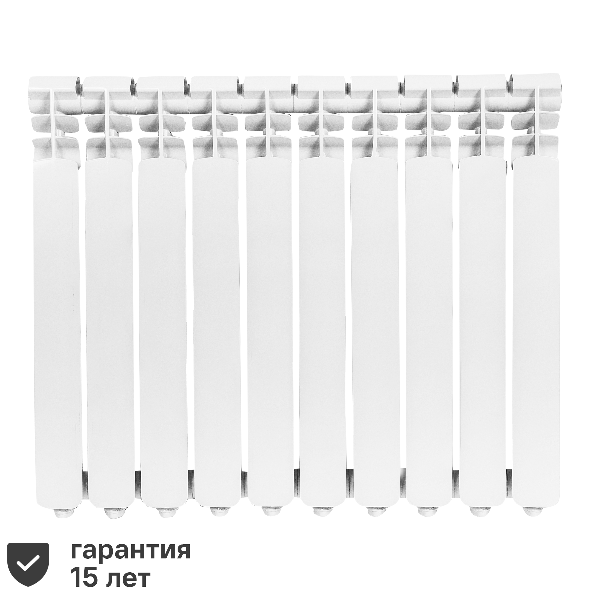 Изображение товара Радиатор Monlan Aluminium 500/70 алюминий 10 секций боковое подключение цвет белый