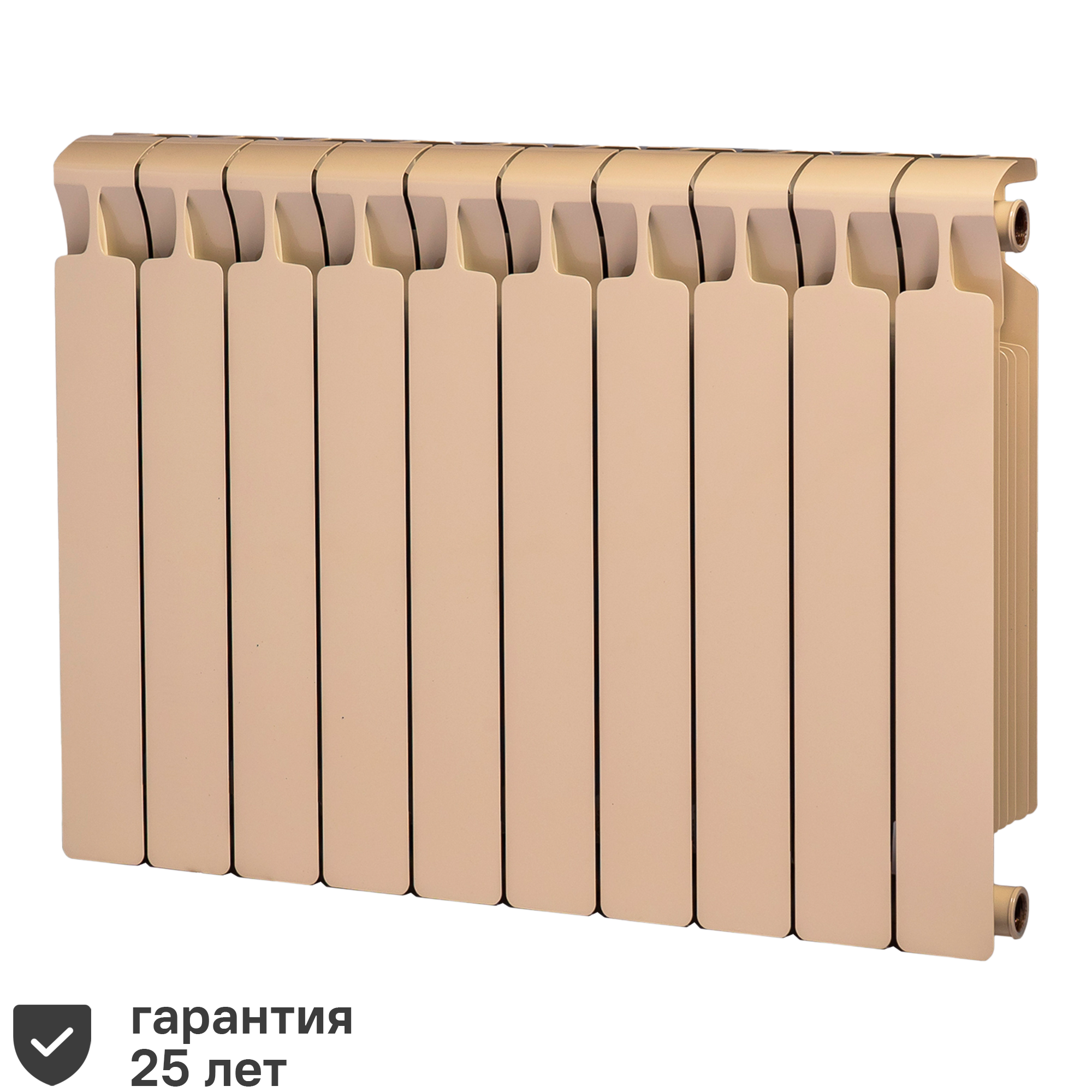 Изображение товара Радиатор секционный Rifar Monolit M50010RAL1015 500/100 10 секций боковое подключение биметалл бежевый