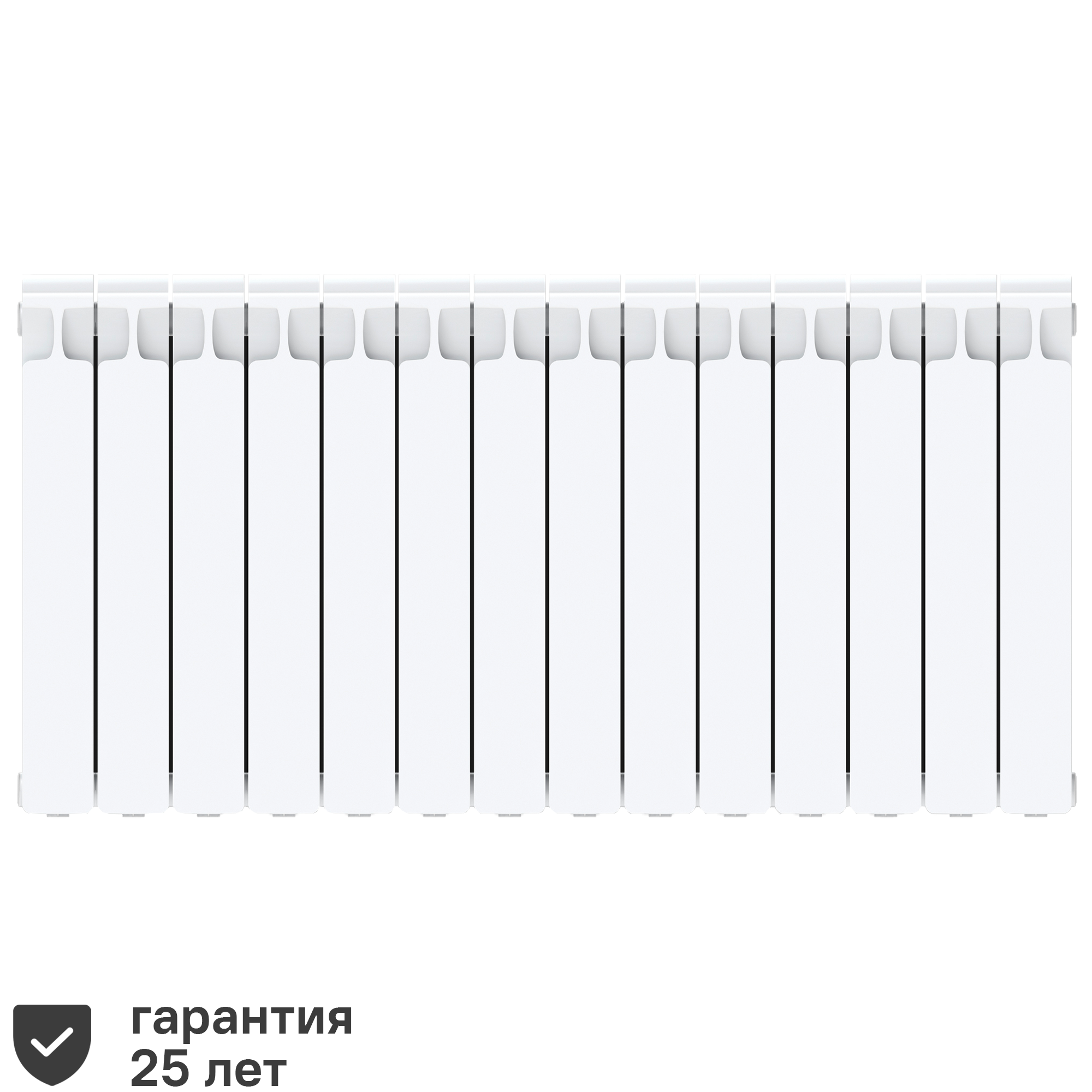 Изображение товара Радиатор секционный Rifar Monolit 500/100, 14 секций, биметалл, белый