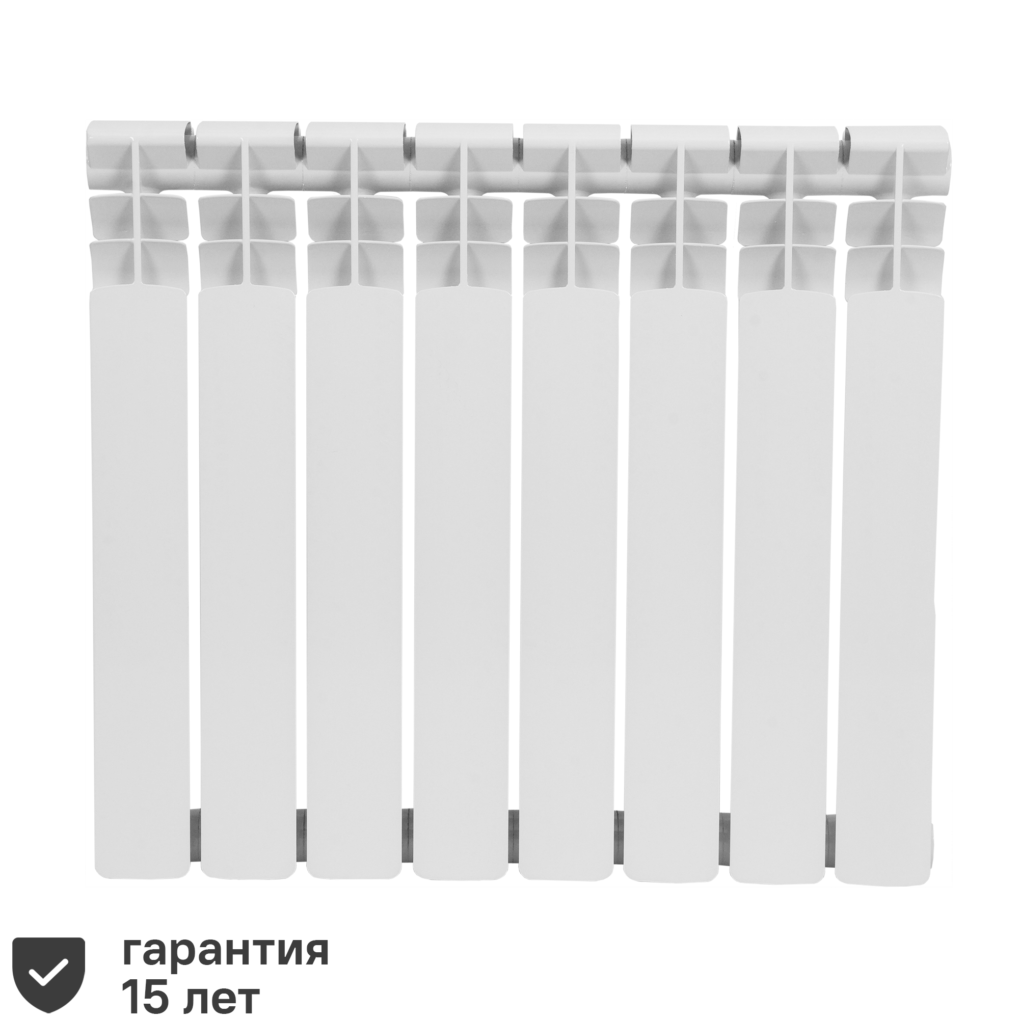 Изображение товара Радиатор секционный Monlan Bimetal 500/80 8 секций боковое подключение биметалл белый