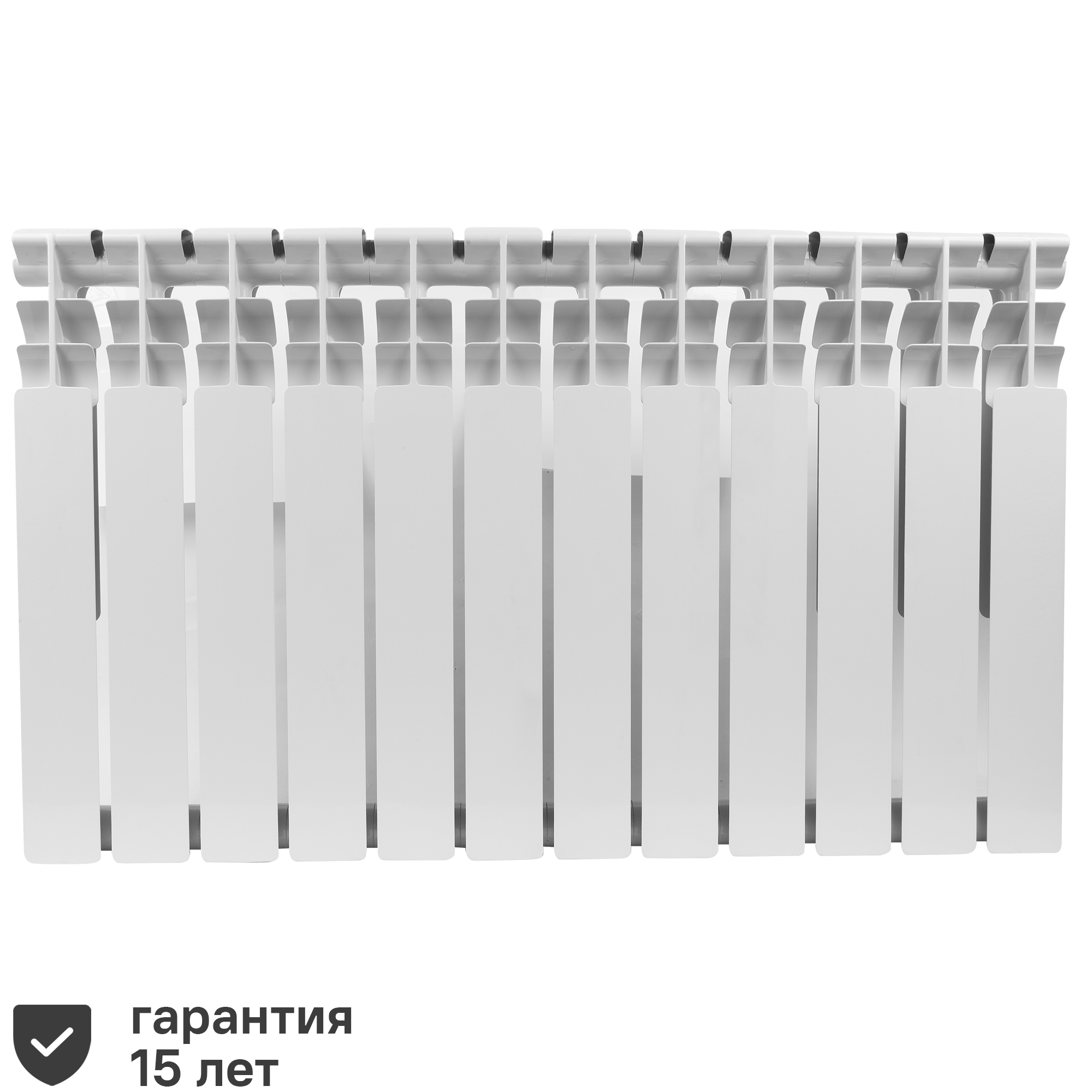 Изображение товара Радиатор секционный Monlan Bimetal 500/80 12 секций боковое подключение биметалл белый