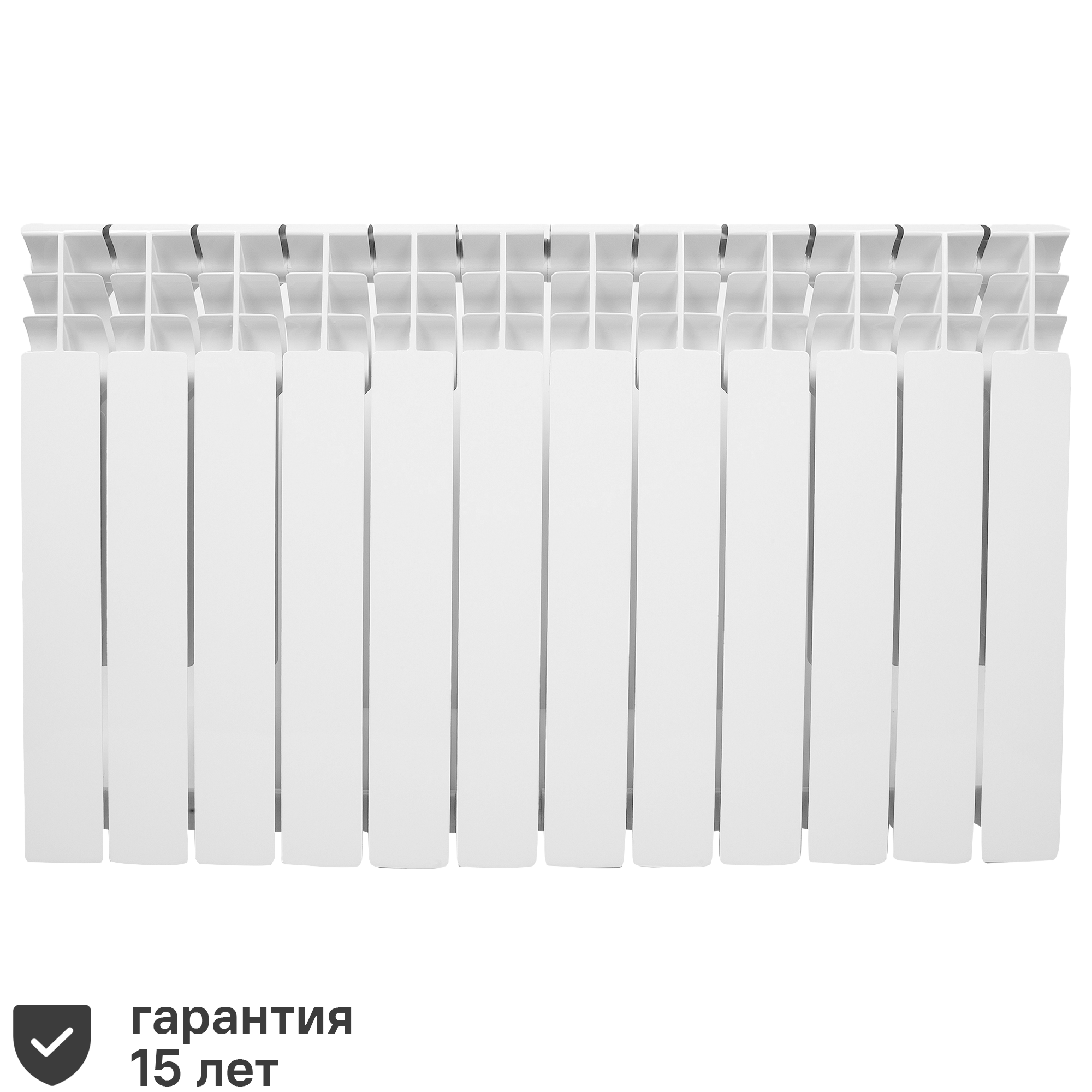 Изображение товара Радиатор Monlan Aluminium 500/96 алюминий 12 секций боковое подключение цвет белый