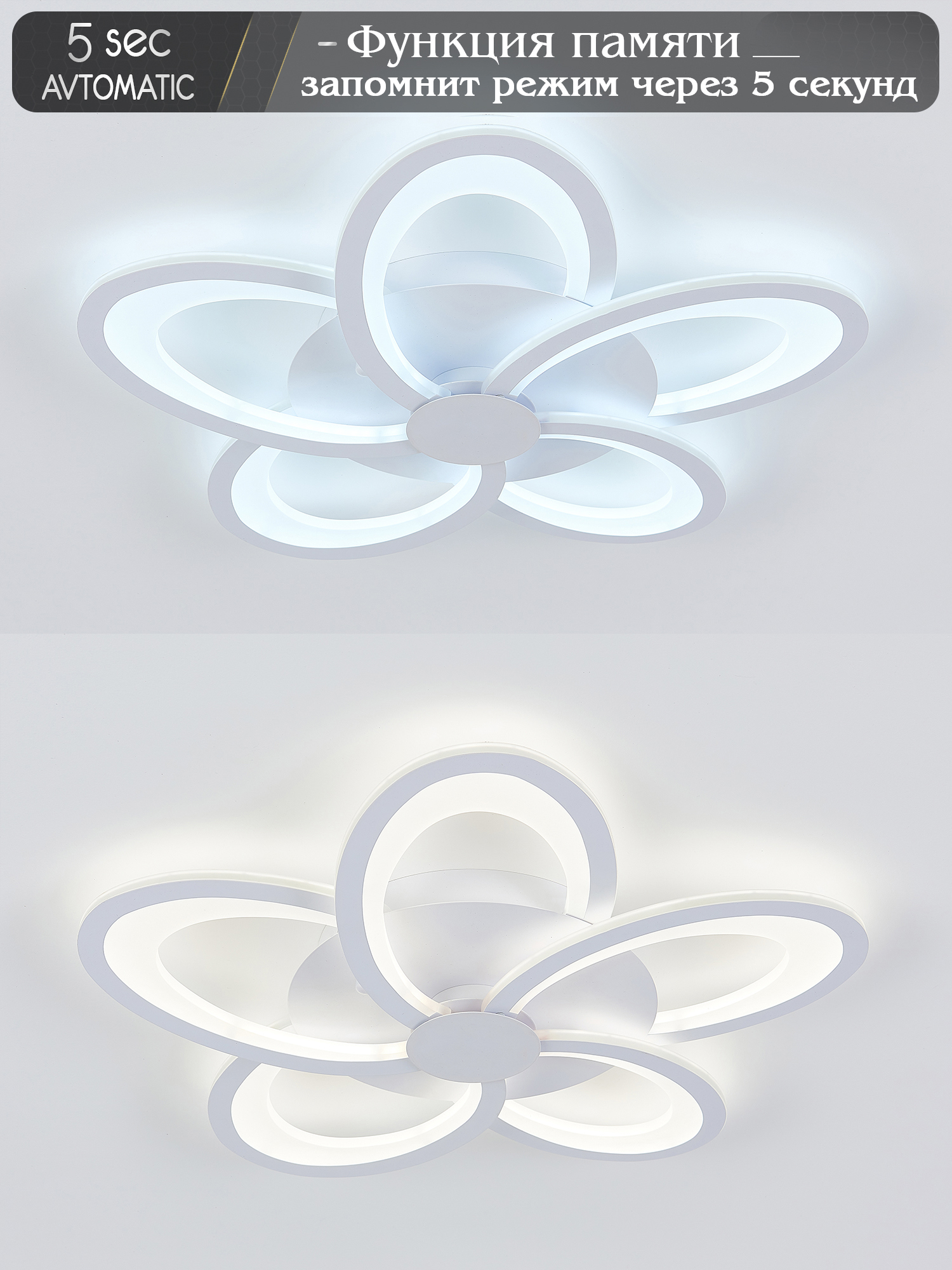 Изображение товара Люстра потолочная Natali Kovaltseva LED LAMPS 81173 220В 100Вт 15м2 белый