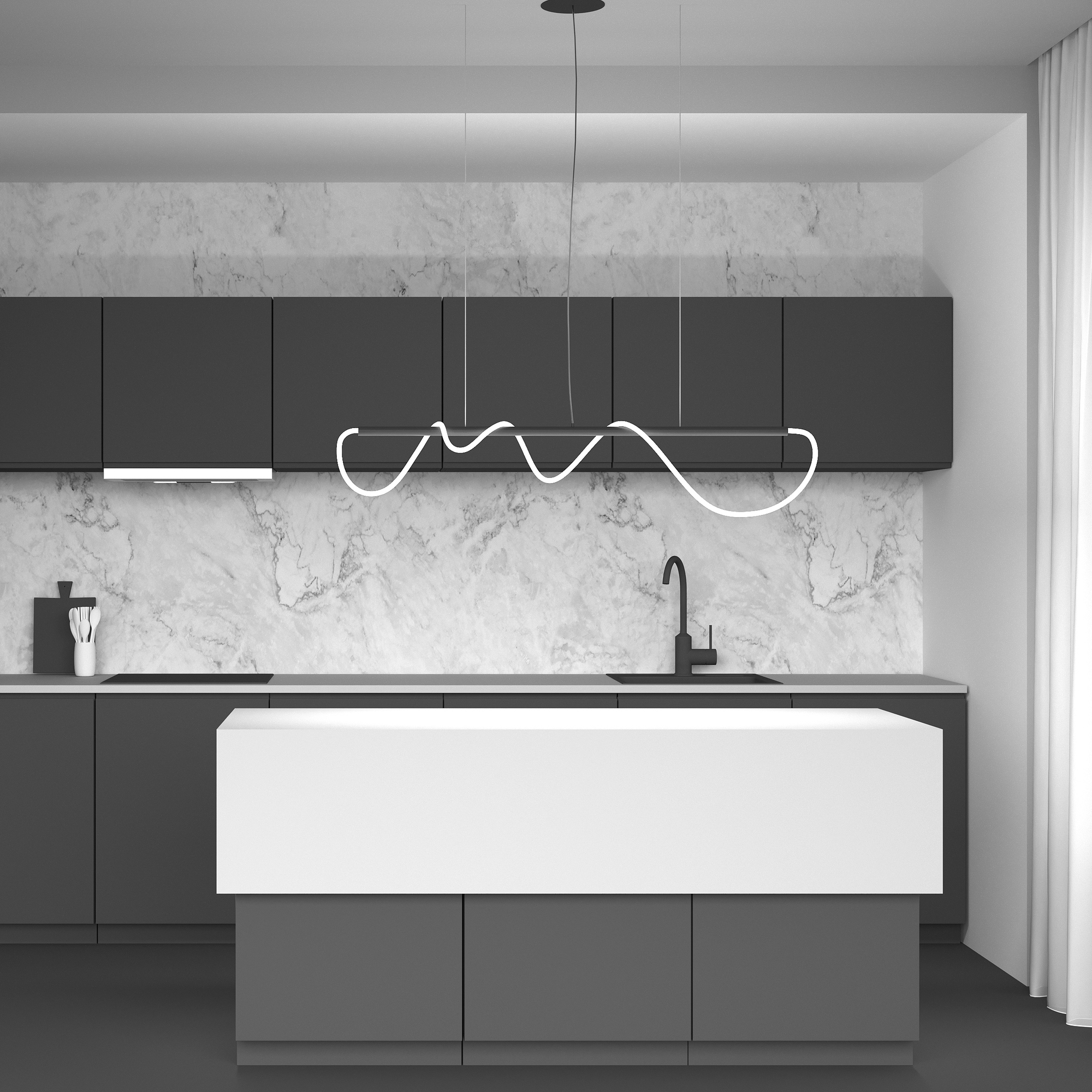 Изображение товара Светильник подвесной Maytoni MOD146PL-L30B3K черный 43Вт 220-240В