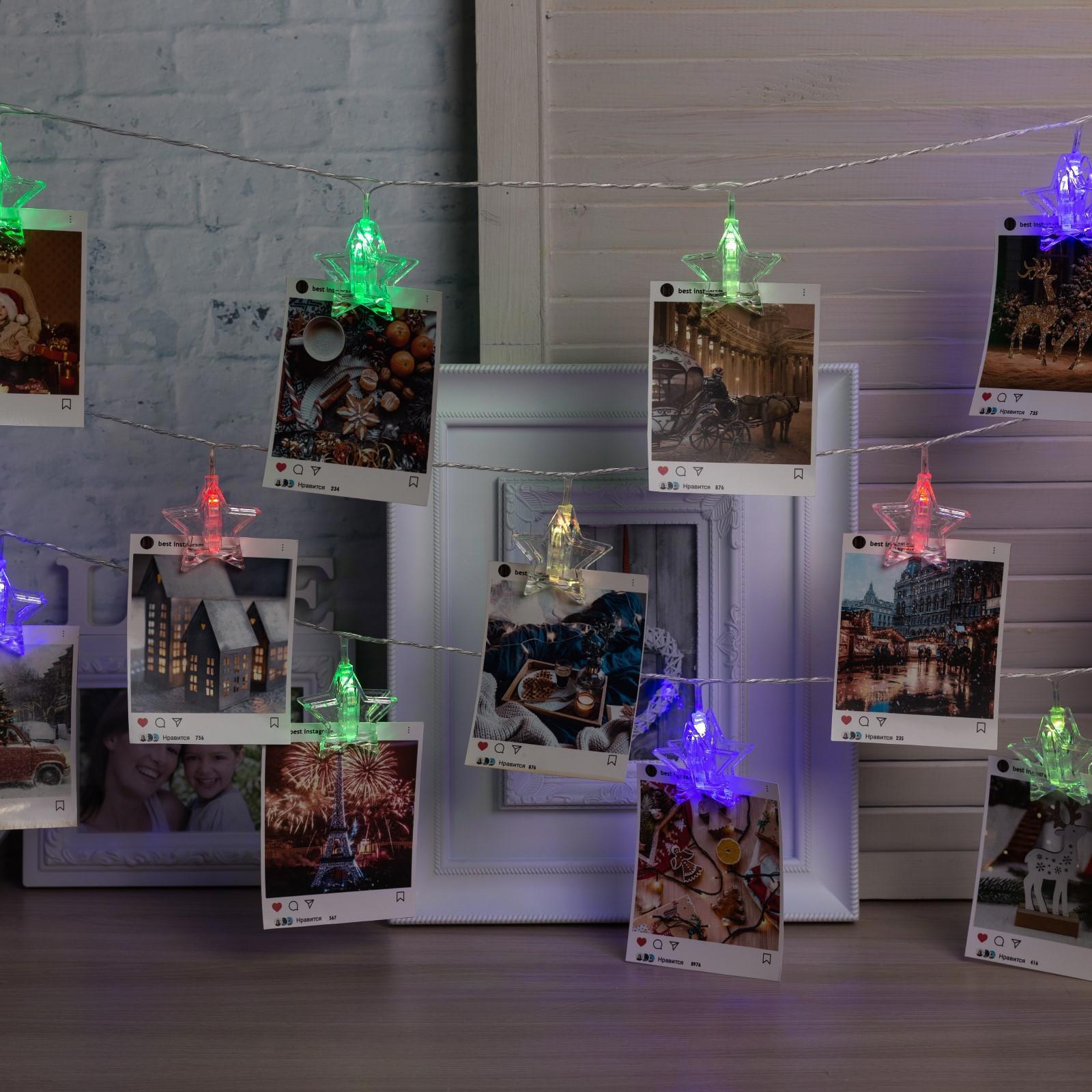 Изображение товара Электрогирлянда комнатная Luazon lighting 4445727 нить 4.5 м 20 ламп прозрачный 1 режим работы