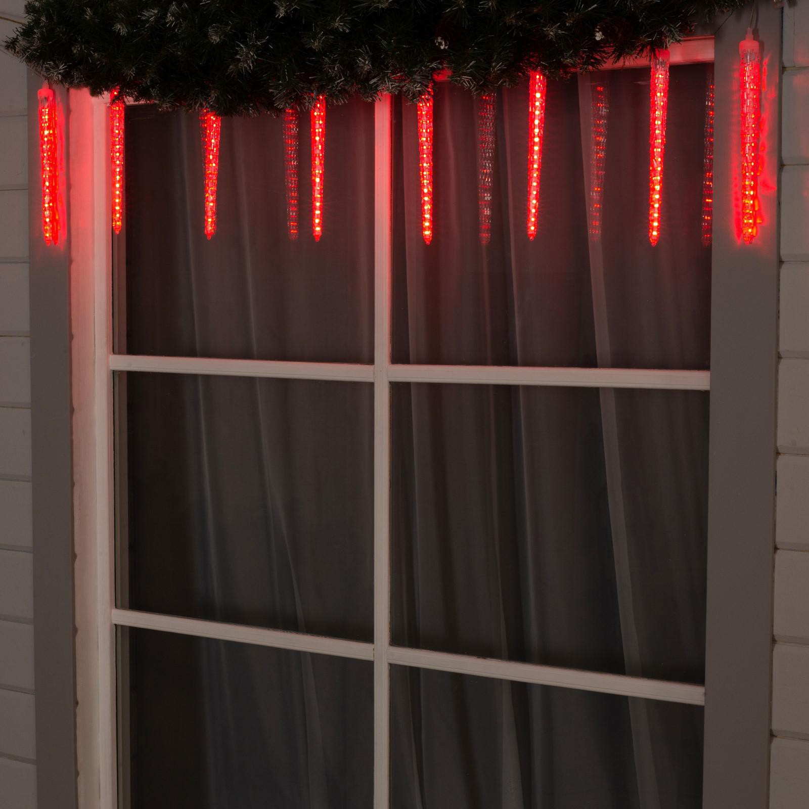 Изображение товара Электрогирлянда универсальная Luazon lighting сосульки 2.5x2.5 м 192 ламп красный 1 режим работы