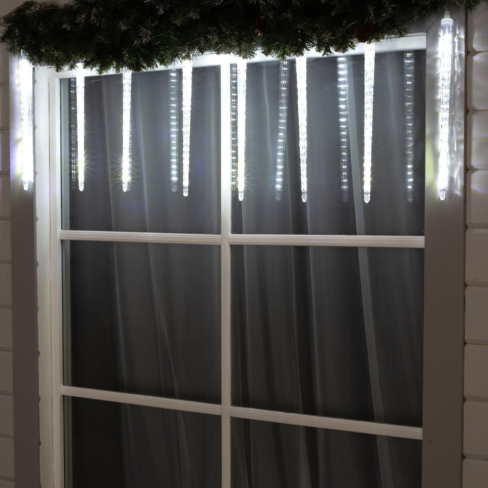 Изображение товара Электрогирлянда универсальная Luazon lighting 5248349 сосульки 2.5x2.5 м 288 ламп холодный белый (голубой) 1 режим работы