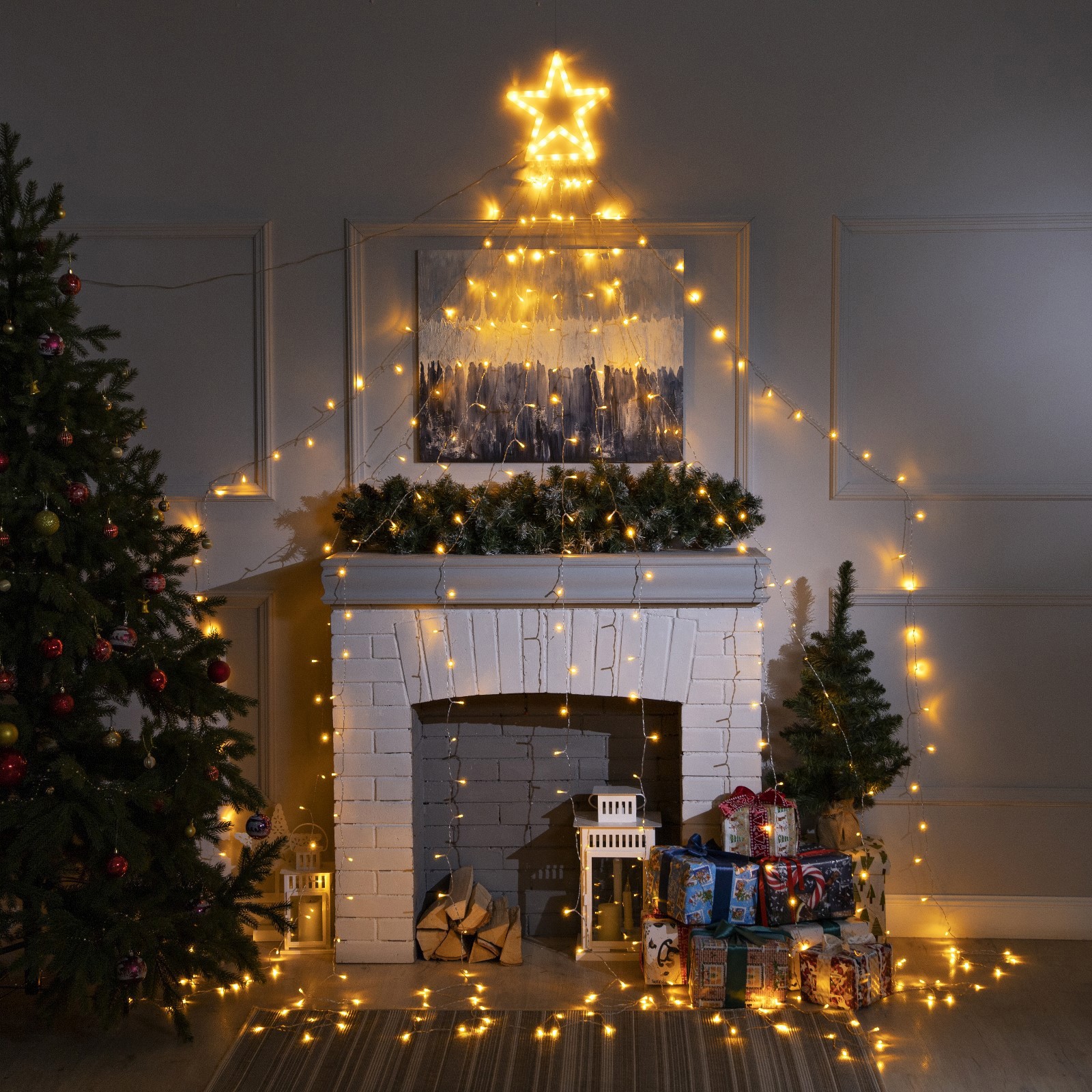 Изображение товара Электрогирлянда занавес Luazon lighting 3 5 м 317 ламп оранжевый 1 режим