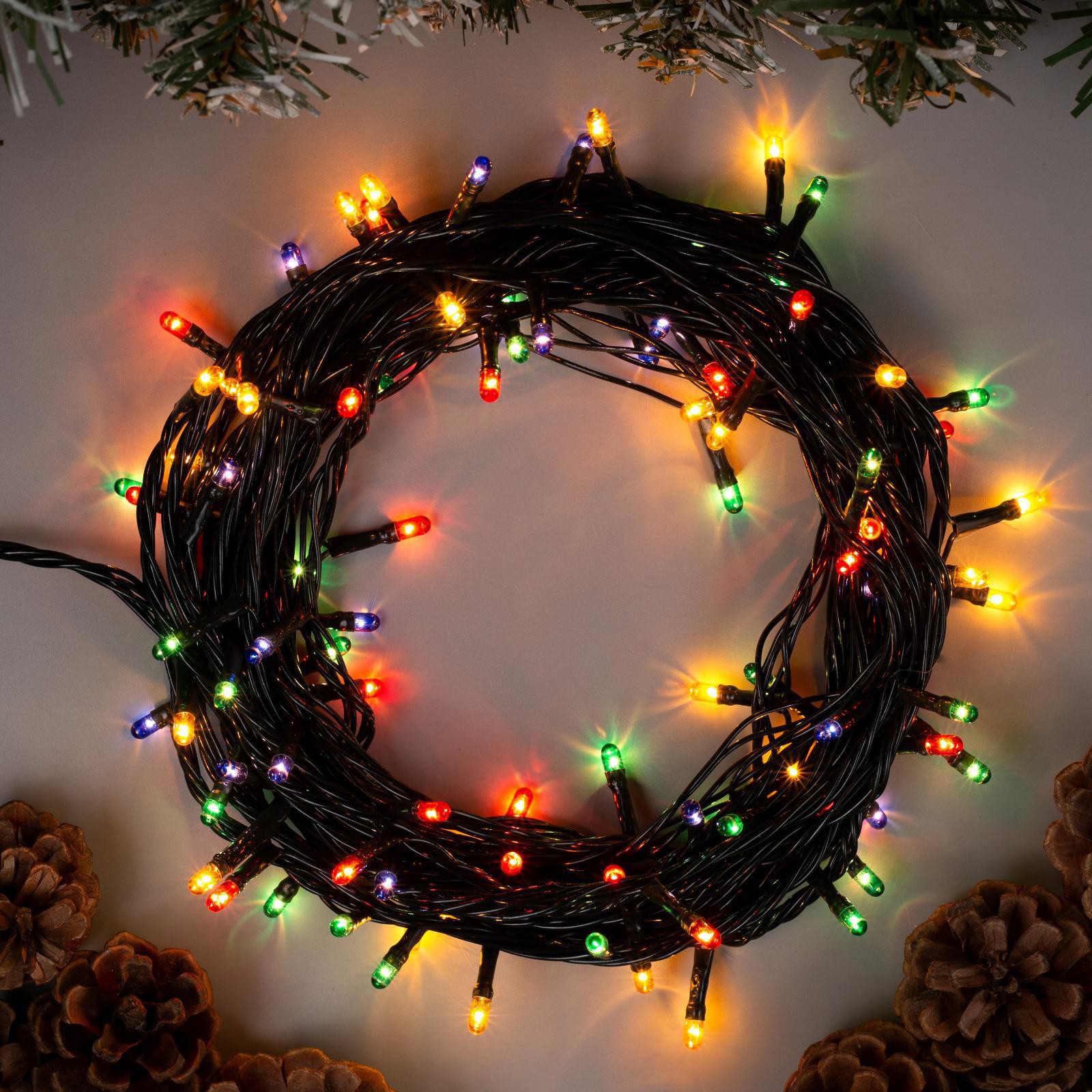 Изображение товара Электрогирлянда комнатная Luazon lighting нить 7 м 100 ламп разноцветный 8 режимов работы