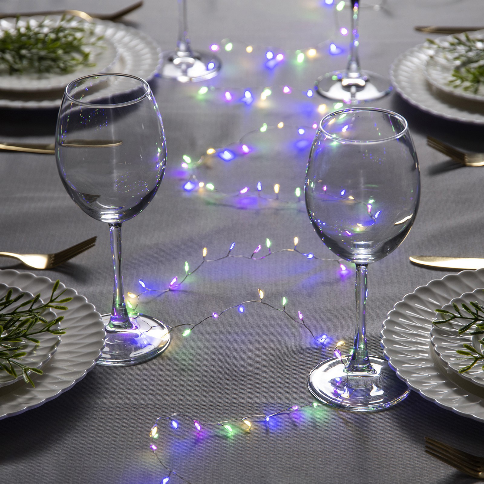 Изображение товара Электрогирлянда комнатная Luazon lighting 5198401 роса 2 м 100 ламп прозрачный 1 режим работы