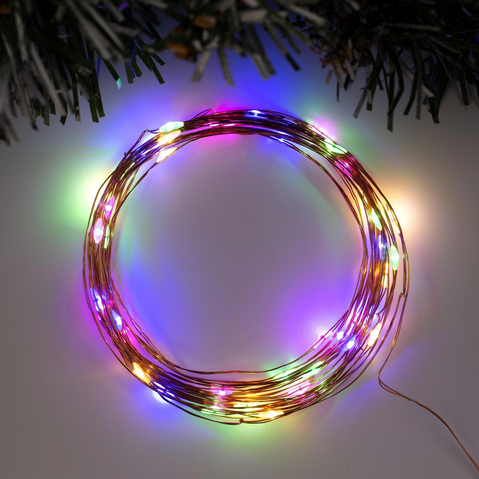 Изображение товара Электрогирлянда комнатная Luazon lighting 5198343 роса 5 м 50 ламп прозрачный 1 режим работы