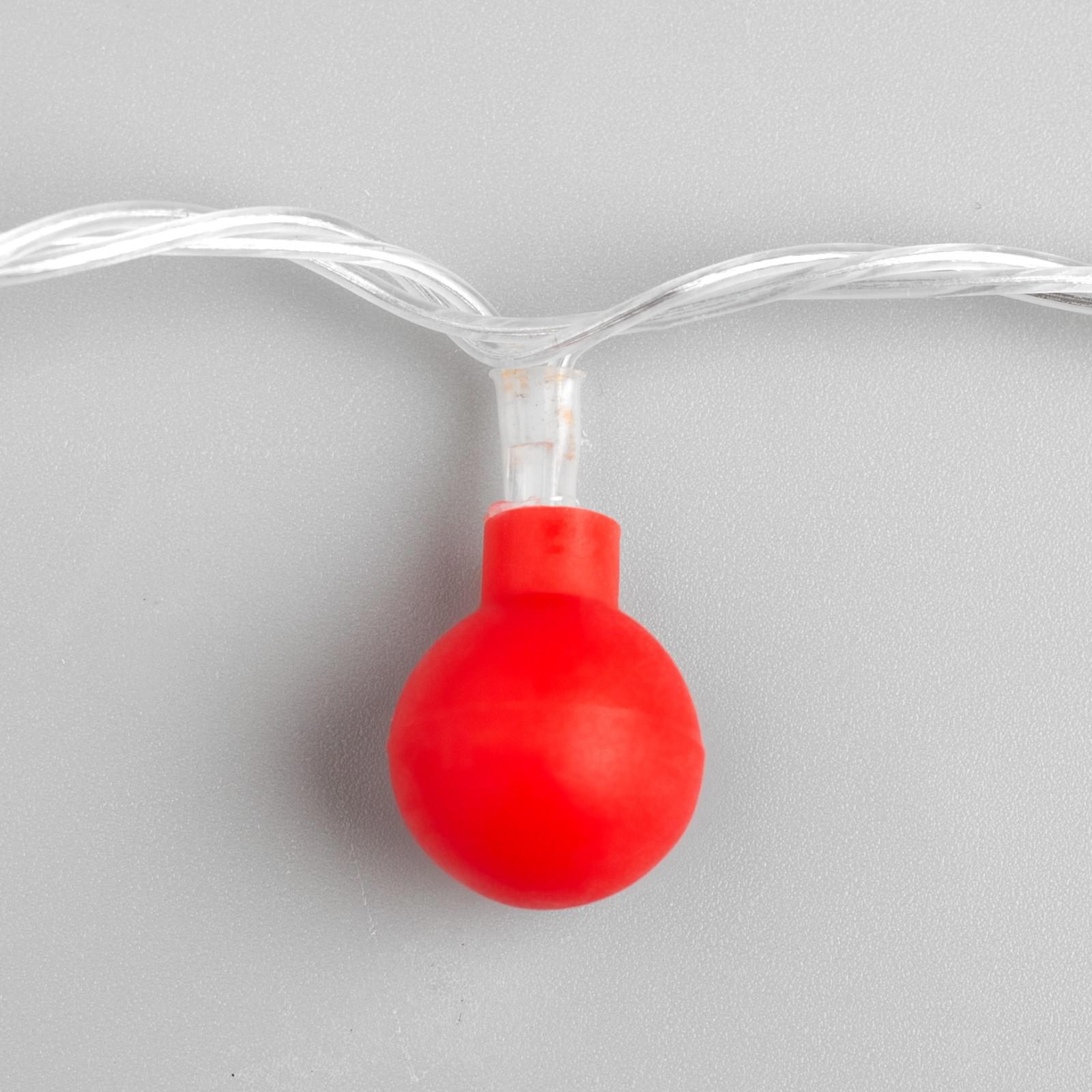 Изображение товара Электрогирлянда комнатная Luazon lighting 3590704 нить 5 м 30 ламп красный 8 режимов работы