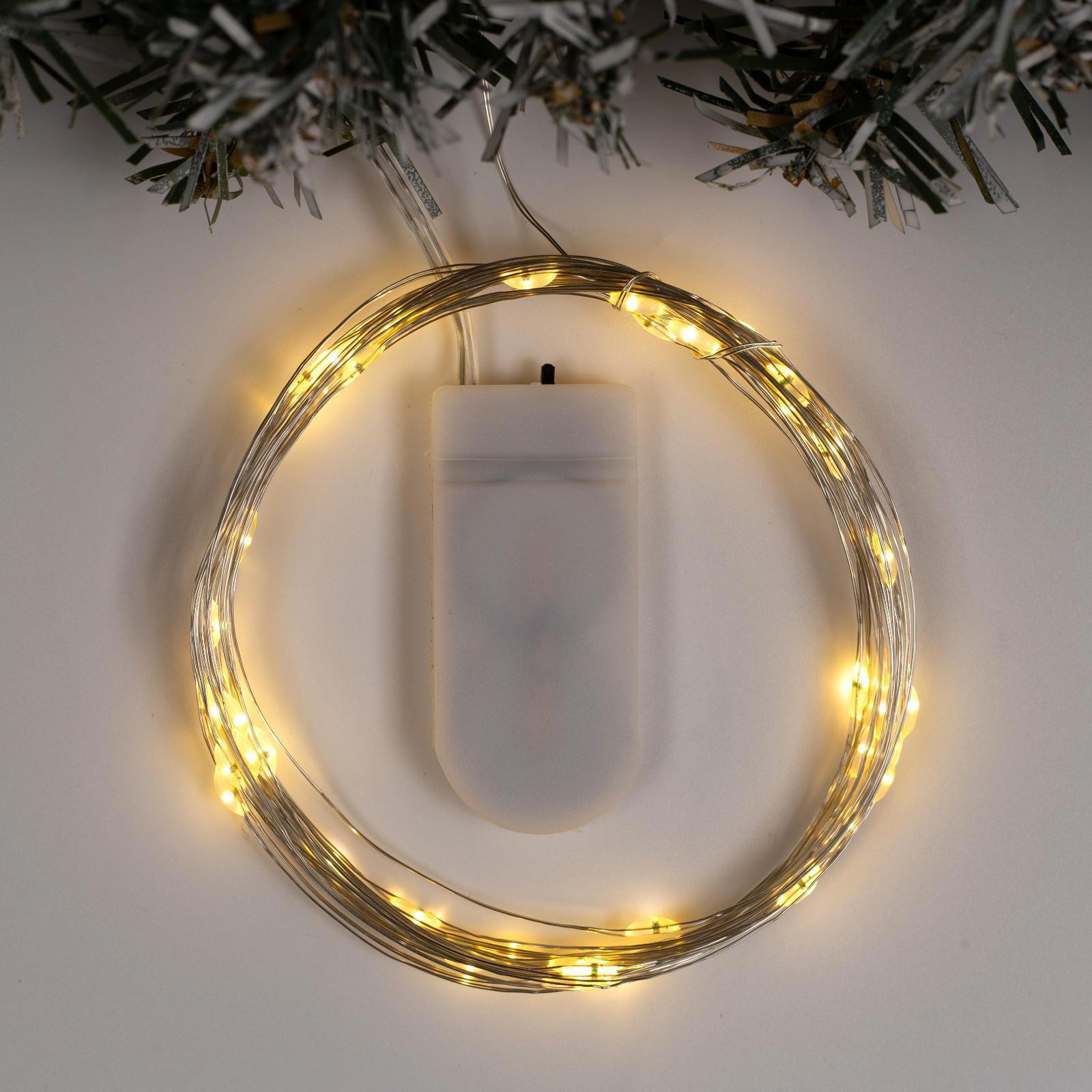 Изображение товара Электрогирлянда комнатная Luazon lighting 2433894 роса 5 м 50 ламп прозрачный 1 режим работы