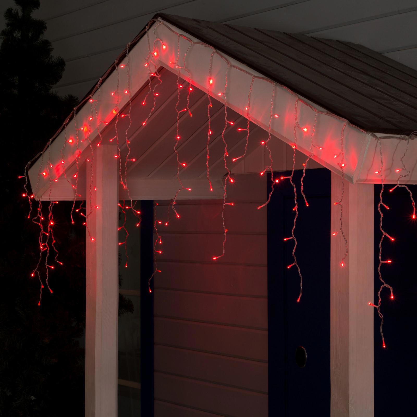 Изображение товара Электрогирлянда бахрома Luazon lighting IP44 3х3 м 160 светодиодов красный