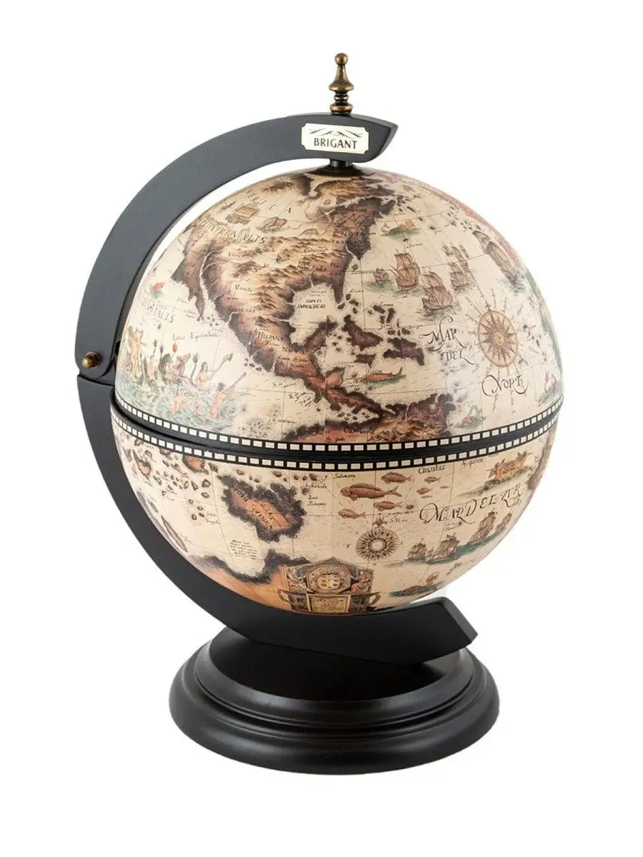Мини-бар глобус настольный из дерева 38x33x48 см сфера 33 см ️ купить ...