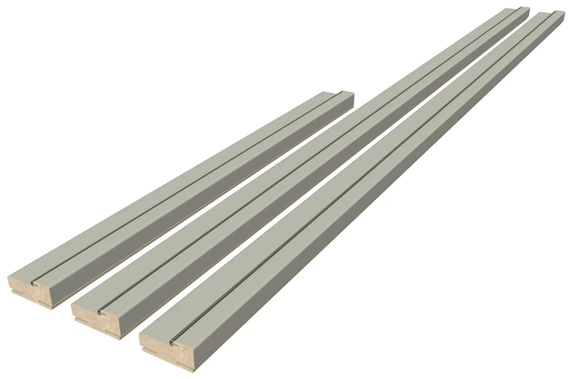 Дверная коробка телескопическая Марио Риоли Рондо/Лион 2100x70x28 мм Hardflex ламинация цвет серый жемчуг (комплект 2.5 шт.) - 1