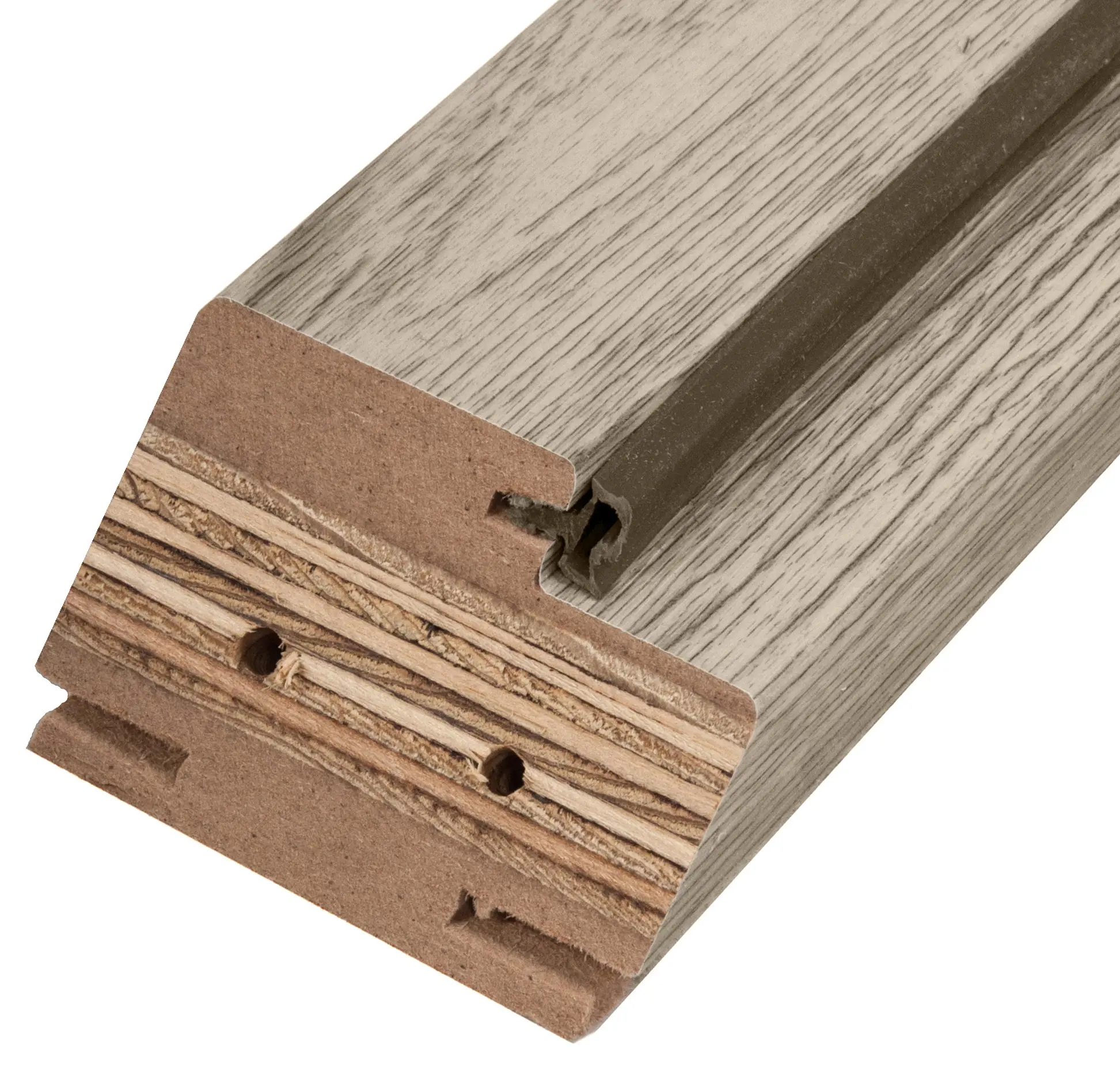 Дверная коробка телескопическая Прэсто 2100x80x40 мм ПВХ ламинация цвет дуб санремо светлый (комплект 2.5 шт.)