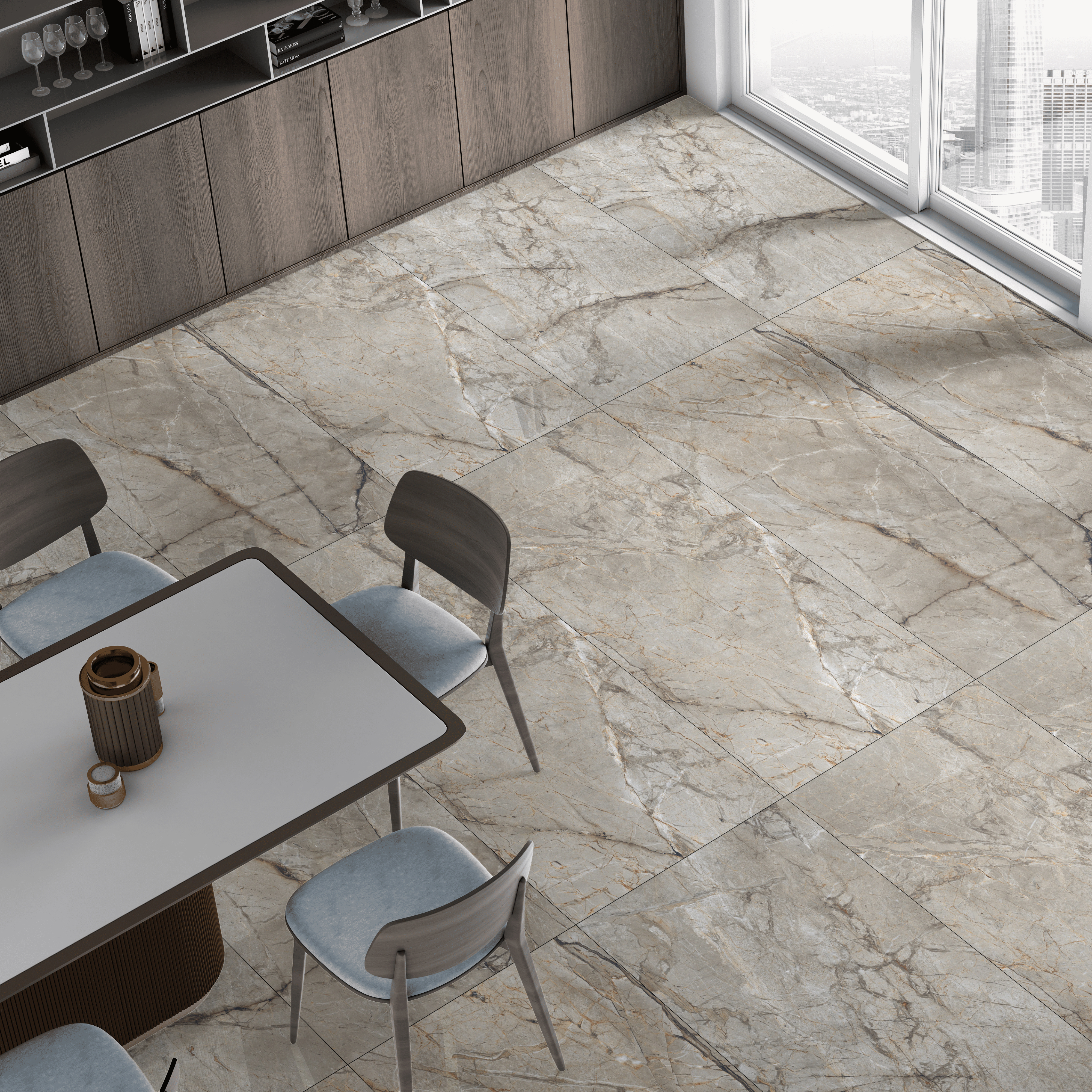 Изображение товара Керамогранит Kerasol Carnica 60x120 см серый полированный для внутренней и наружной отделки