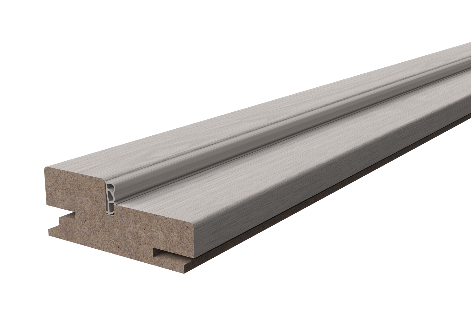 Дверная коробка телескопическая Канзас 2100x80x38 мм ламинация ПВХ цвет дуб европейский серый (комплект 2.5 шт.)