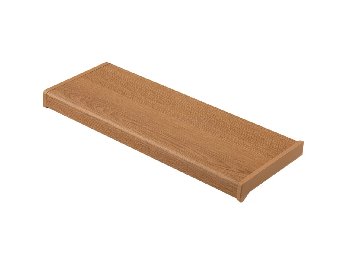 Подоконник пластиковый Moeller с заглушкой 2000x350мм золотой дуб ...