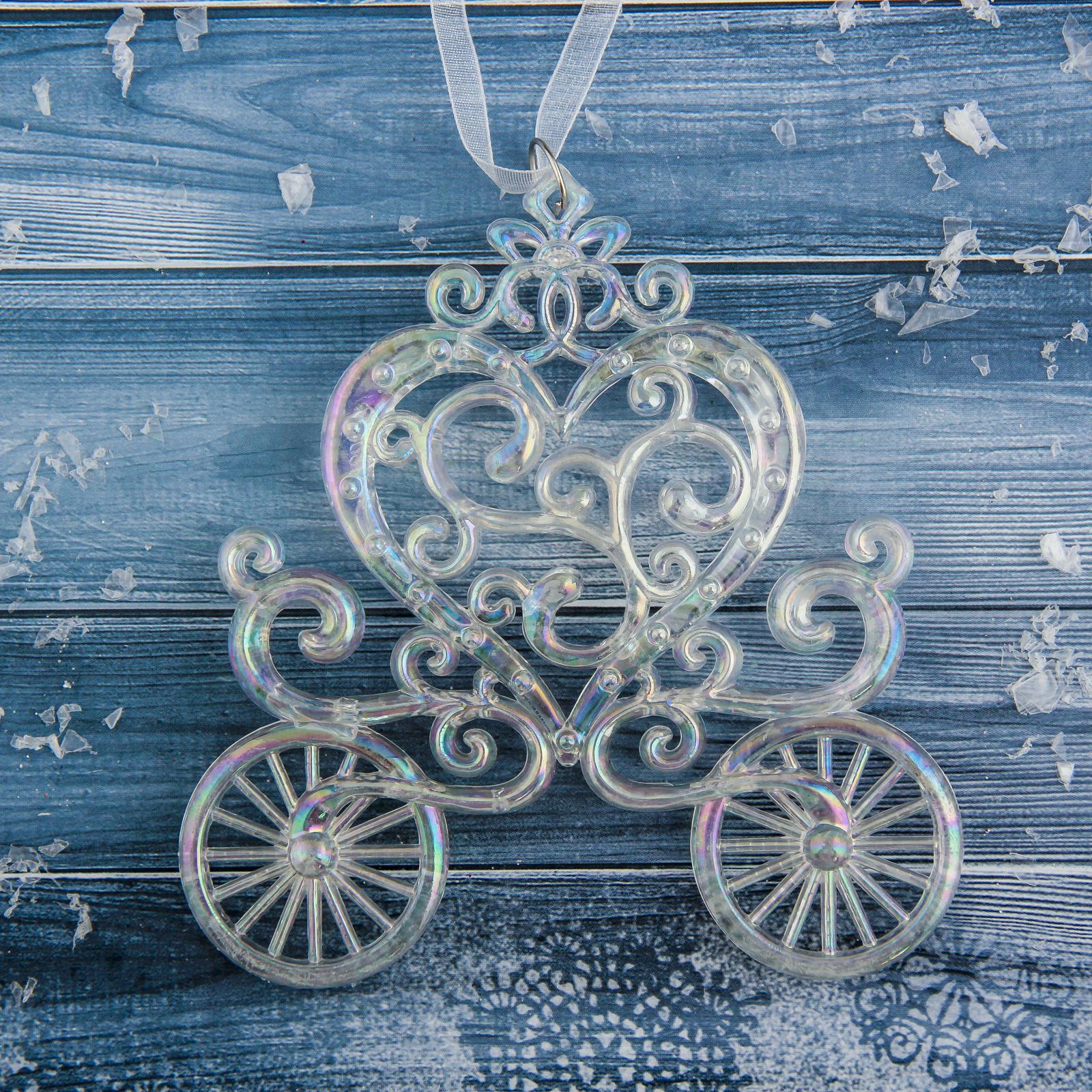 Изображение товара Ёлочная игрушка Карета Зимнее волшебство 11 см разноцветная праздничная