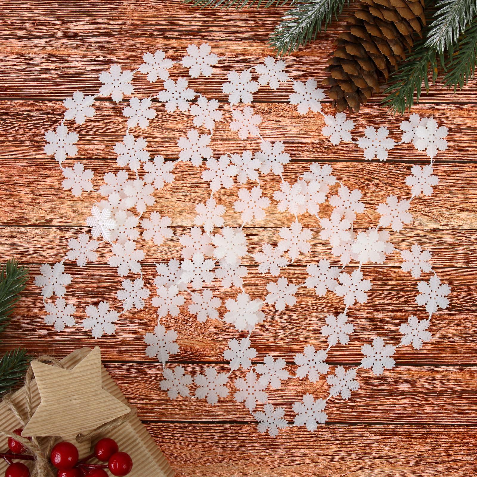 Изображение товара Елочная игрушка Белые снежинки Зимнее волшебство 1401737 цвет белый