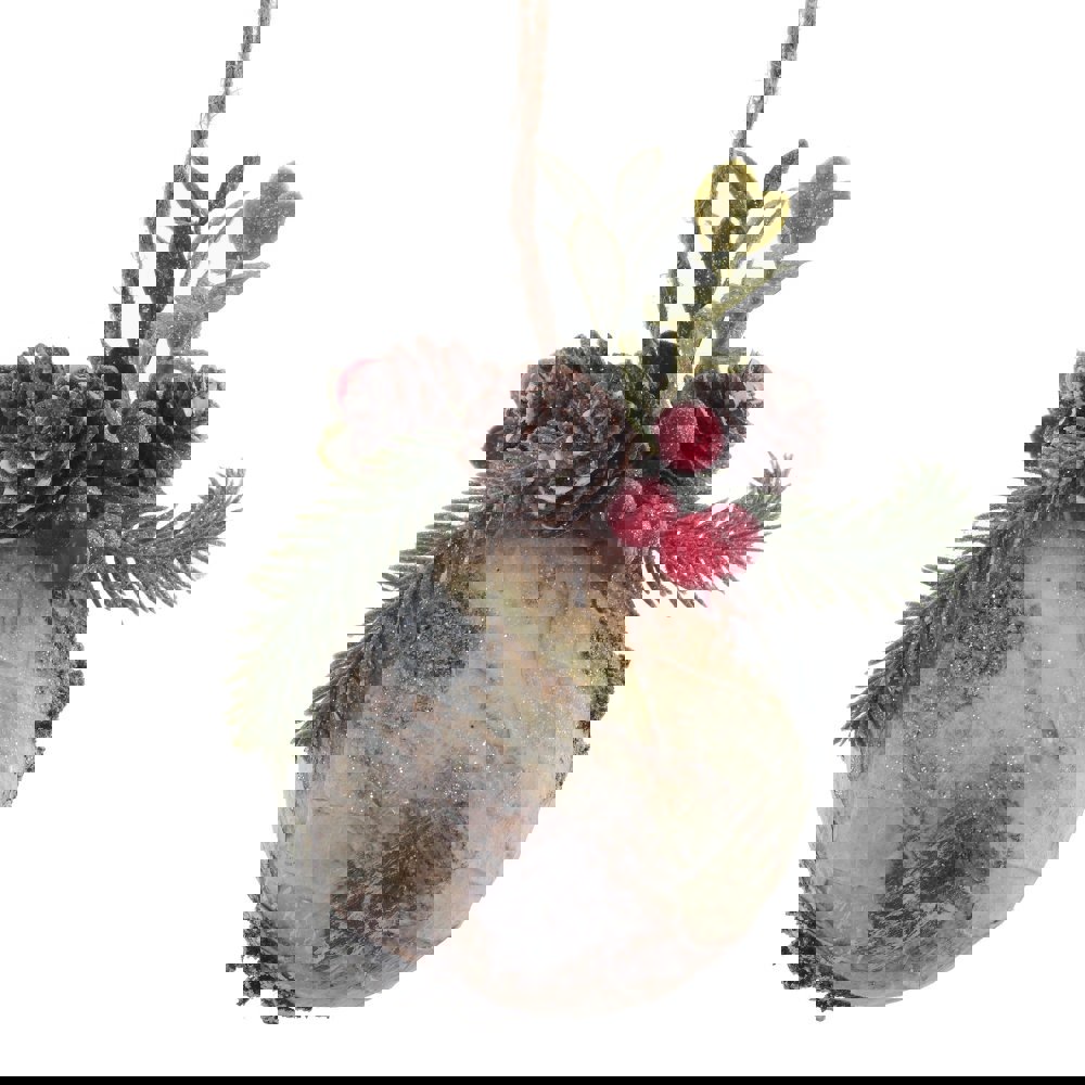 Изображение товара Елочный шар 762155 9 см ПВХ бежевый