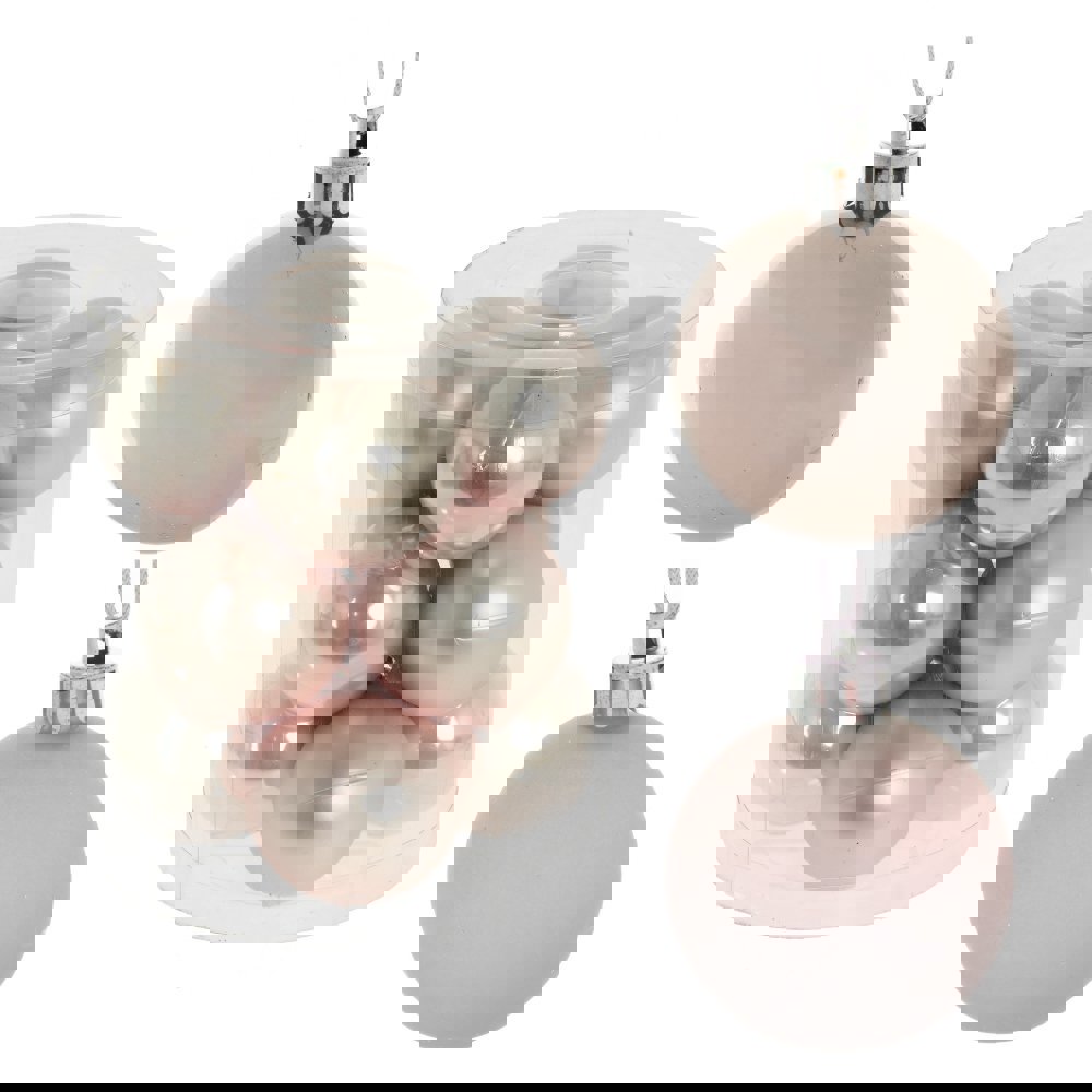 Изображение товара Набор елочных шаров No name 753577 753577 4 см пвх розовый 12 шт