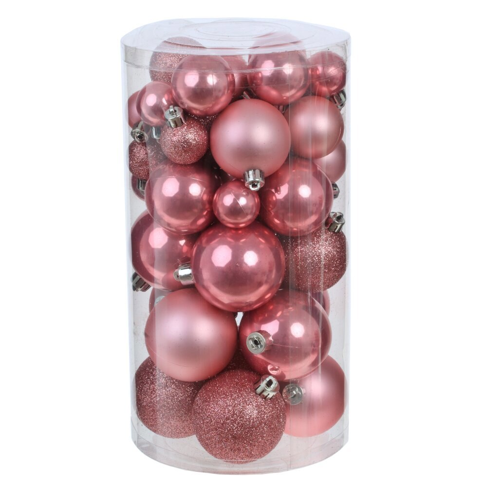 Изображение товара Набор елочных шаров 776100 6 см ПВХ розовый 40 шт