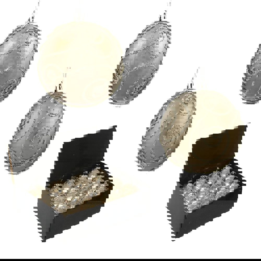 Изображение товара Набор елочных шаров 744585 Волшебный завиток 12 шт