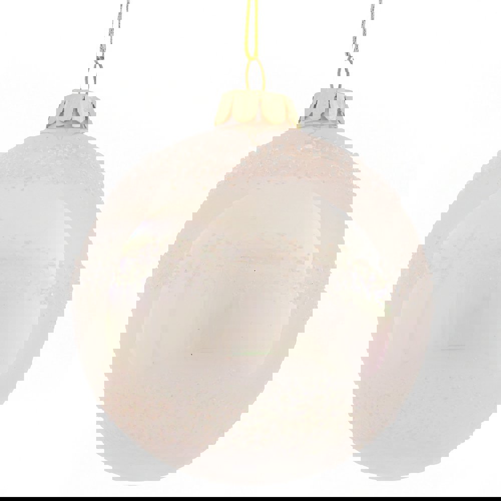 Изображение товара Елочный шар 753382 10 см стекло бежевый