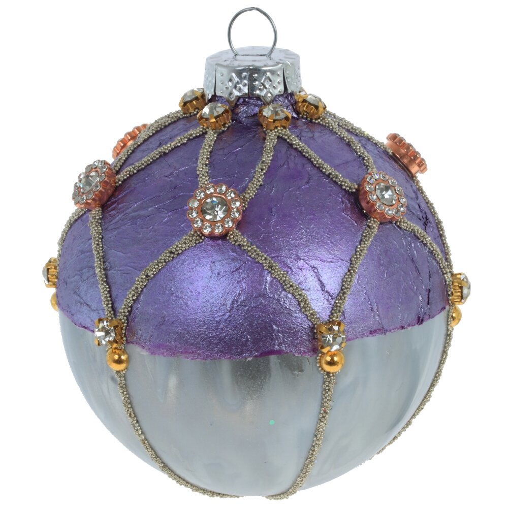 Изображение товара Елочный шар 779592 8 см стекло фиолетовый