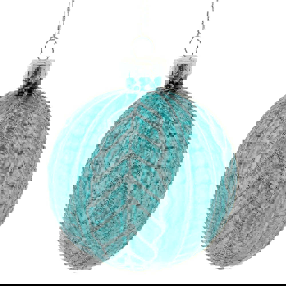 Изображение товара Елочный шар 764688 8 см стекло синий