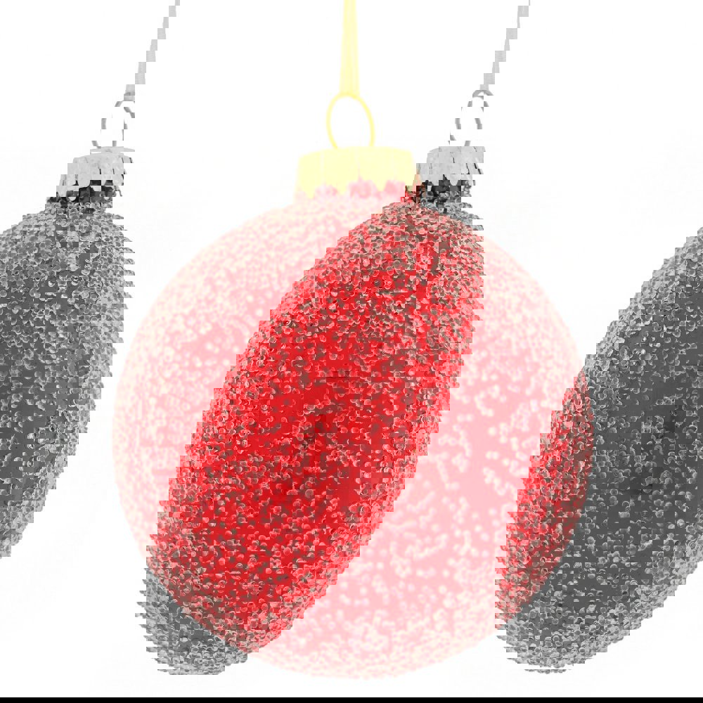 Изображение товара Елочный шар 754045 8 см стекло красный