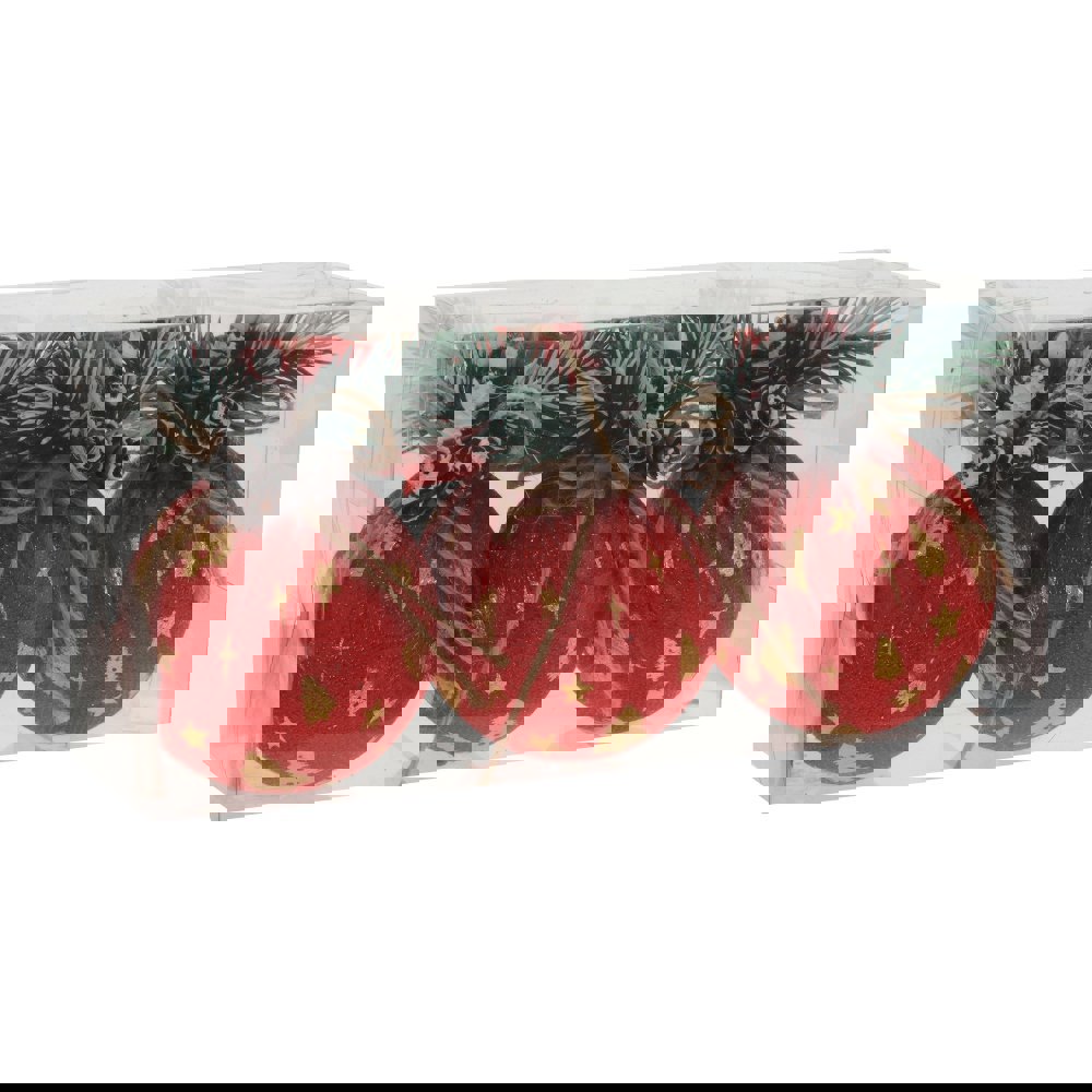 Изображение товара Елочный шар 762027 7.5 см ПВХ красный