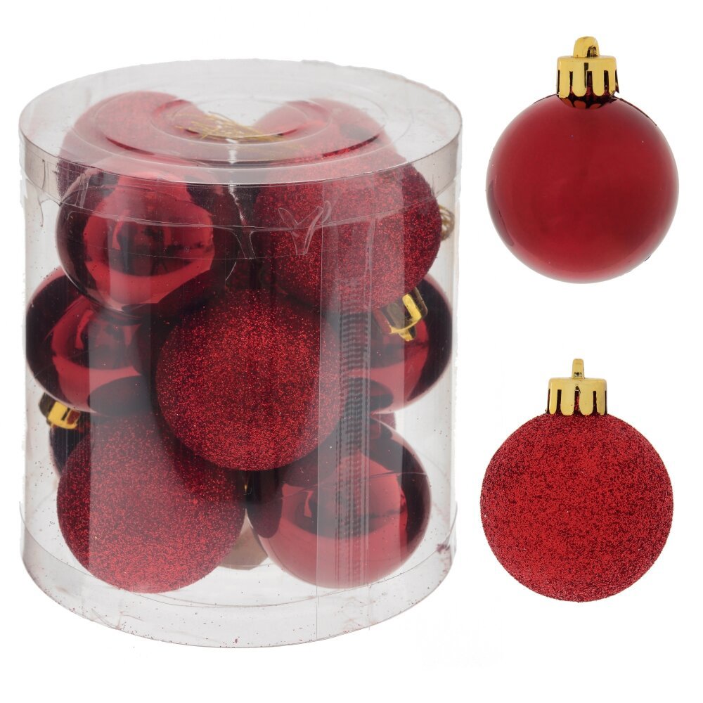 Изображение товара Елочный шар 753590 4 см ПВХ красный