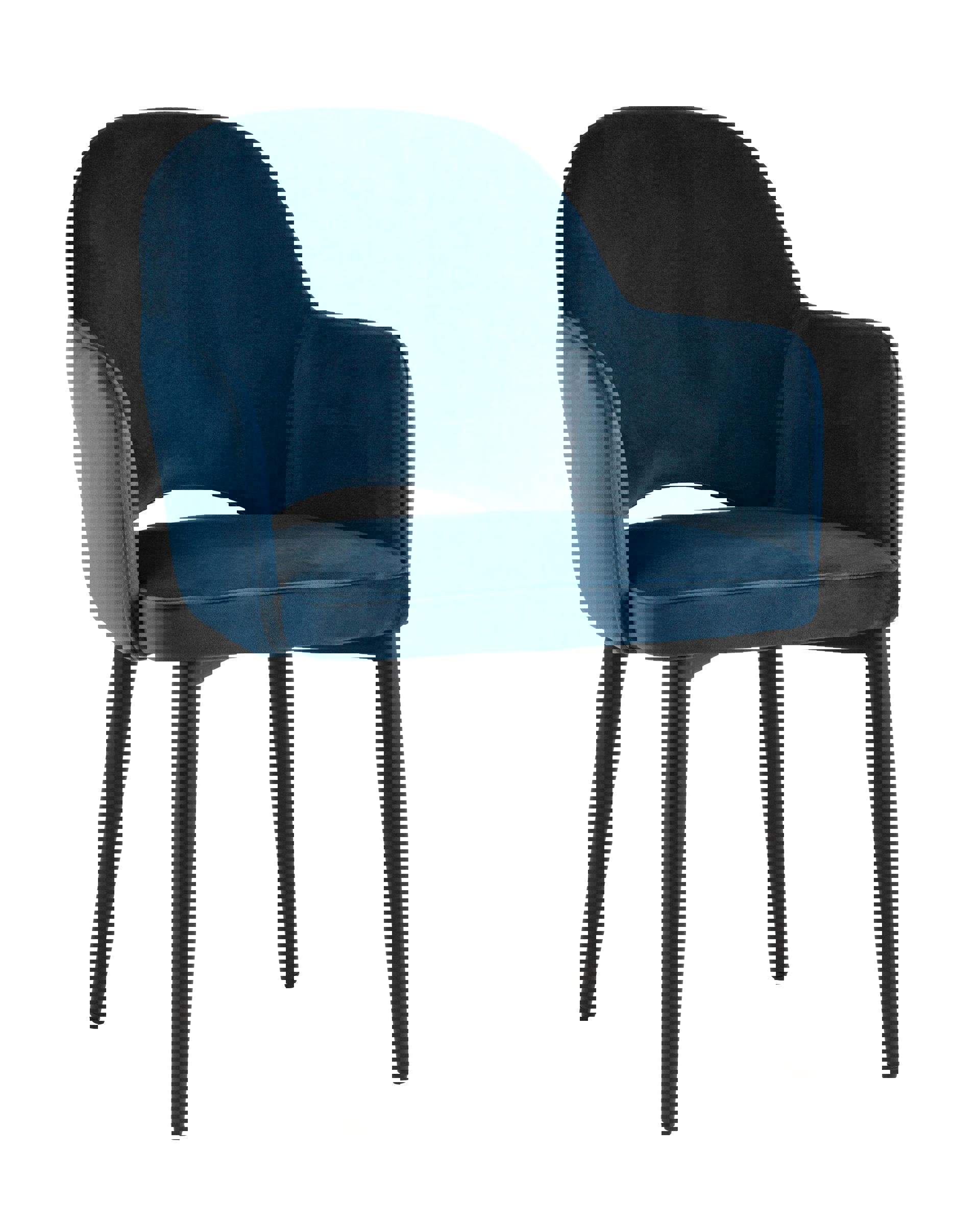 Изображение товара Кухонный стул Stool Group Венера new 82x64x49 см велюр цвет сине-зеленый