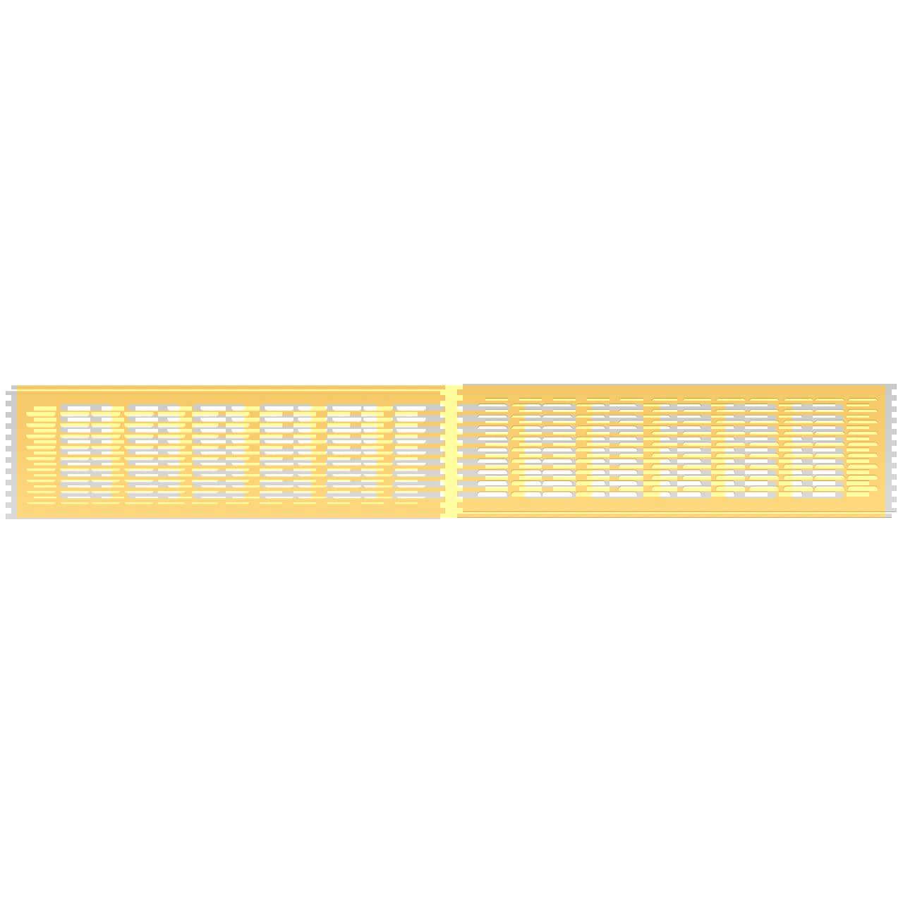 Изображение товара Решетка вентиляционная Благовест 120x500 мм алюминий цвет золото