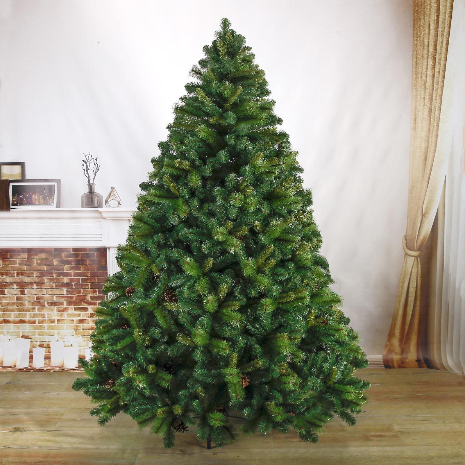 Изображение товара Ель новогодняя искусственная Байкальская 240 см с 1840 ветками, металл и сталь, Россия