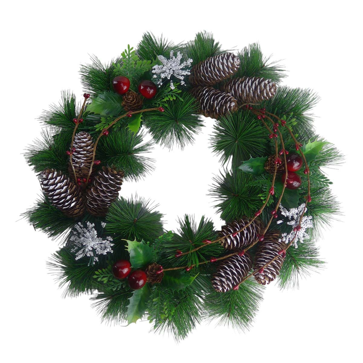 Изображение товара Рождественский венок Вертикаль 262586 ø 28 см с декором